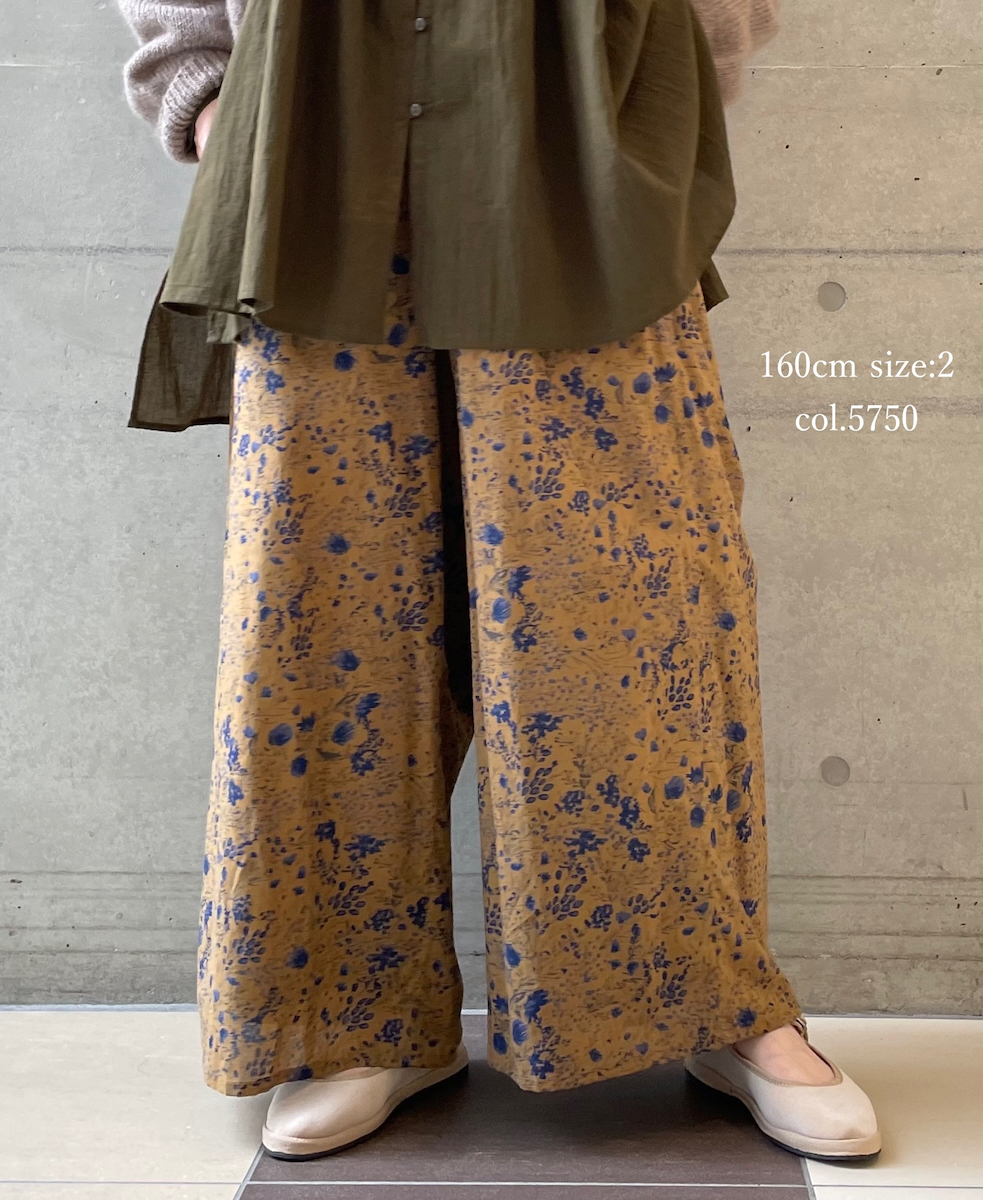 NSL25596(パンツ) 60s CAMBRIC FLOWER PRINT WIDE EASY PANTS