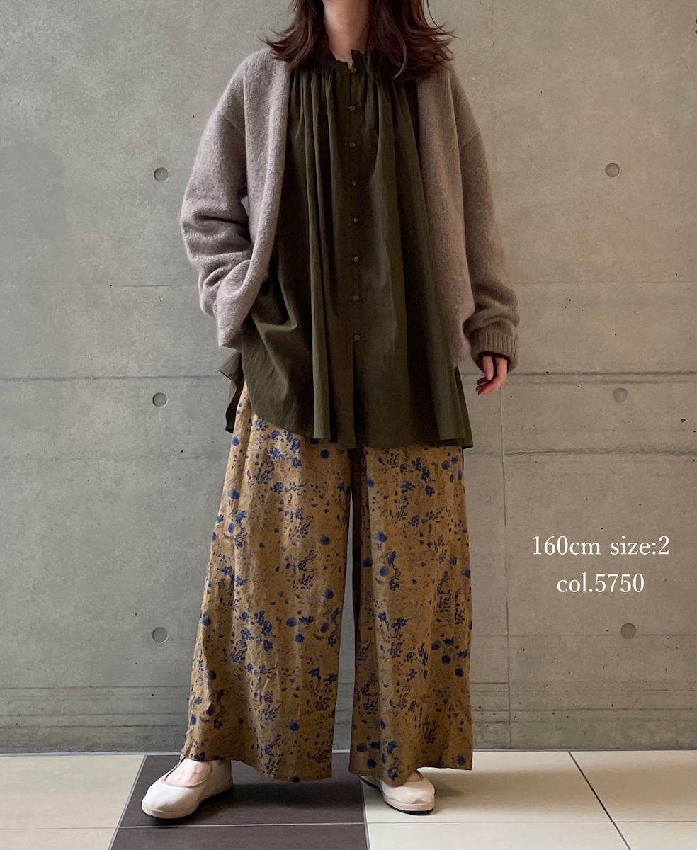 NSL25596(パンツ) 60s CAMBRIC FLOWER PRINT WIDE EASY PANTS