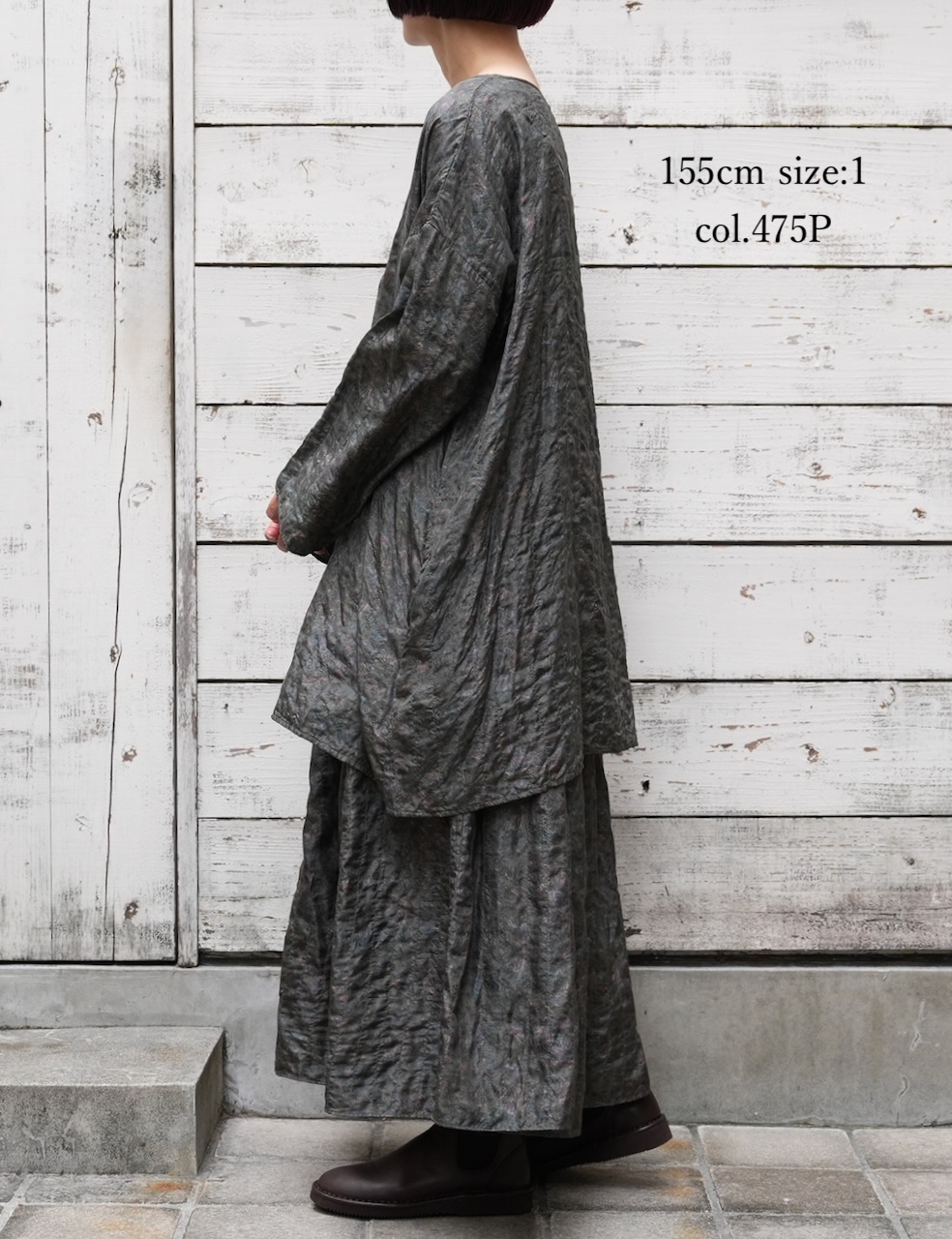 NMDS25573(チュニック) STITCHED BANGALORE SILK PAISLEY PRINT DROP SHOULDER TUNIC