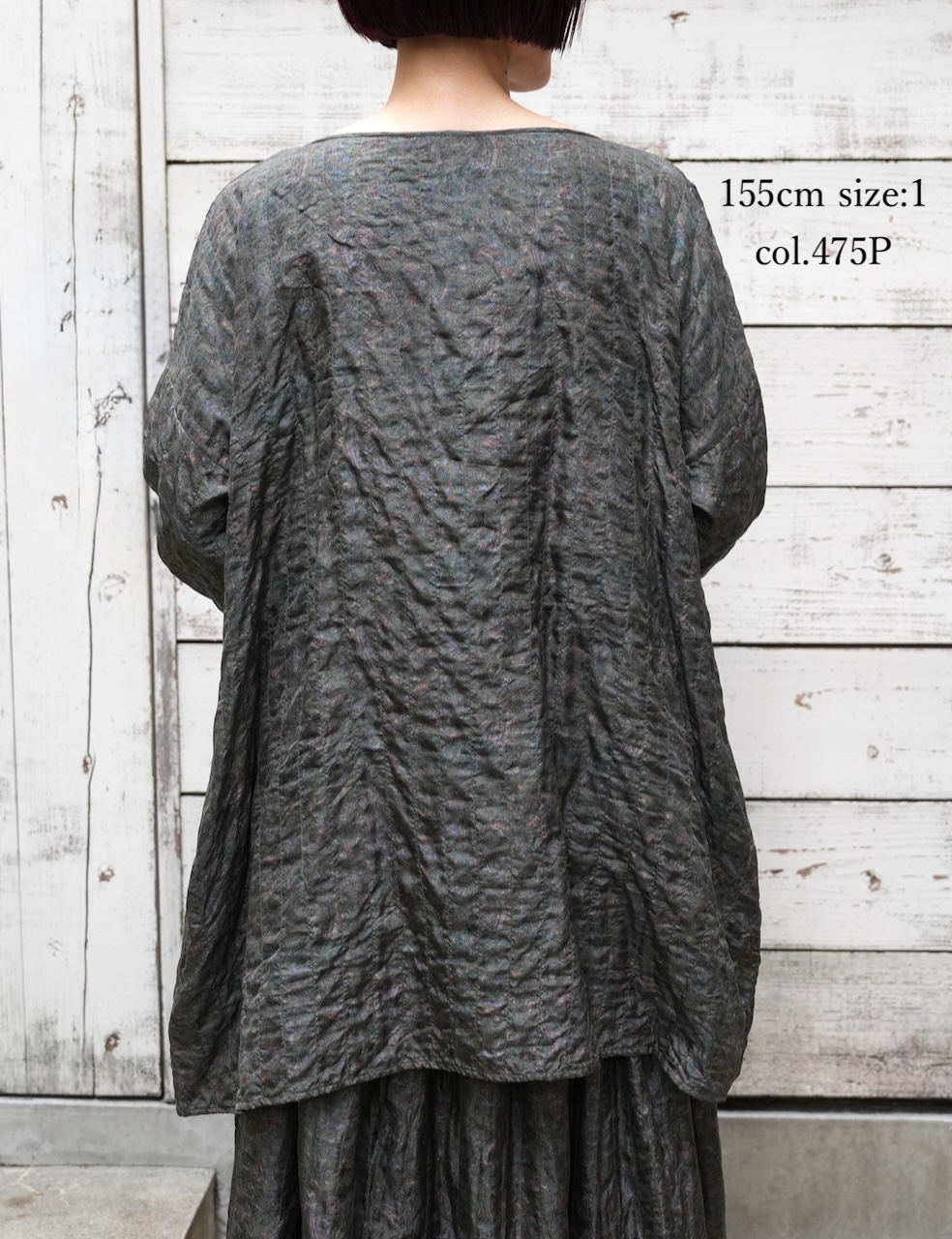 NMDS25573(チュニック) STITCHED BANGALORE SILK PAISLEY PRINT DROP SHOULDER TUNIC