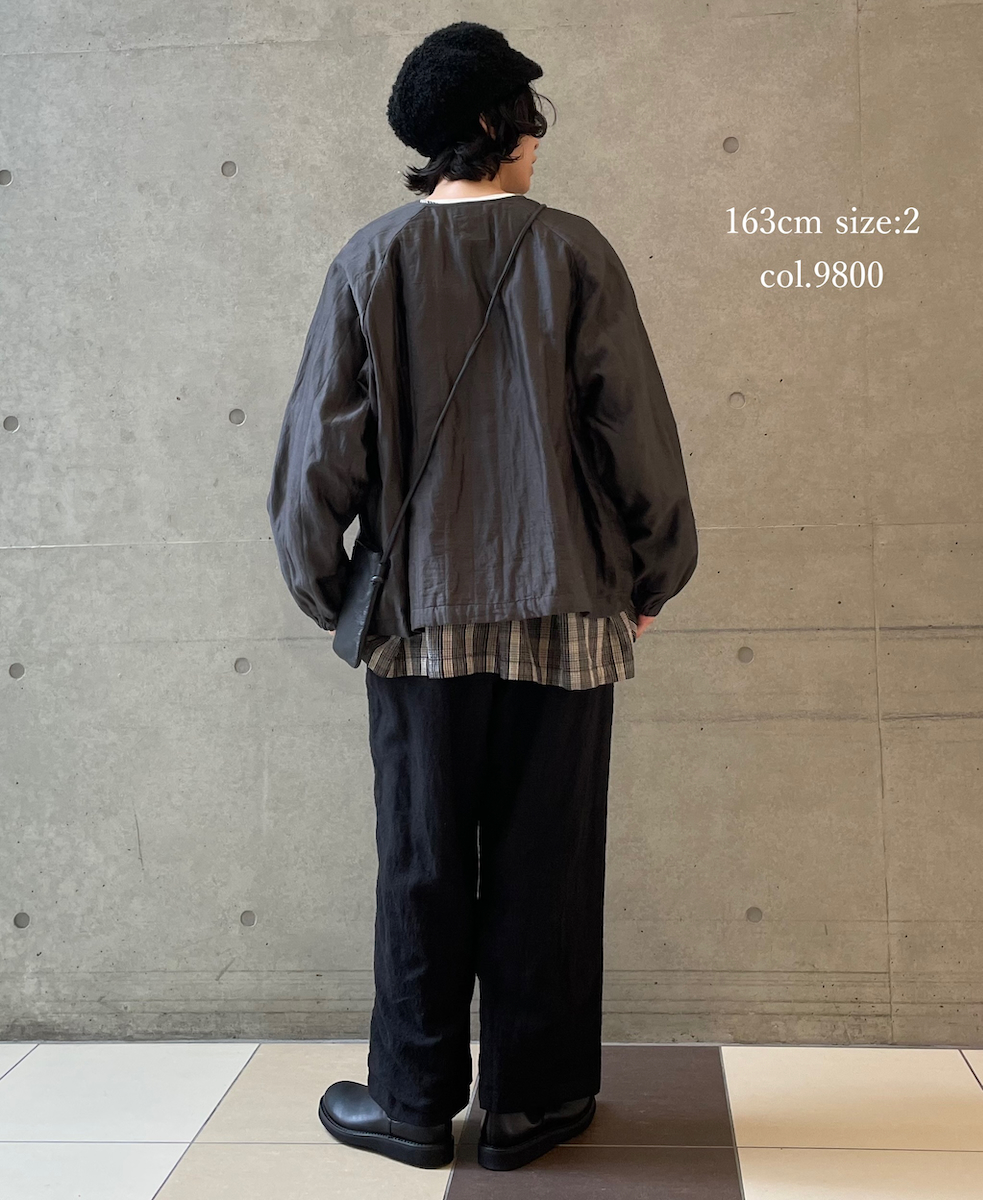 NMDS25542(ジャケット) QUILTED COTTON SILK RAGLAN STRING JACKET