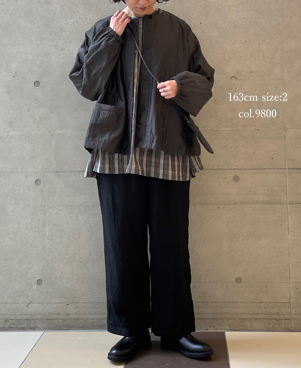 NMDS25542(ジャケット) QUILTED COTTON SILK RAGLAN STRING JACKET
