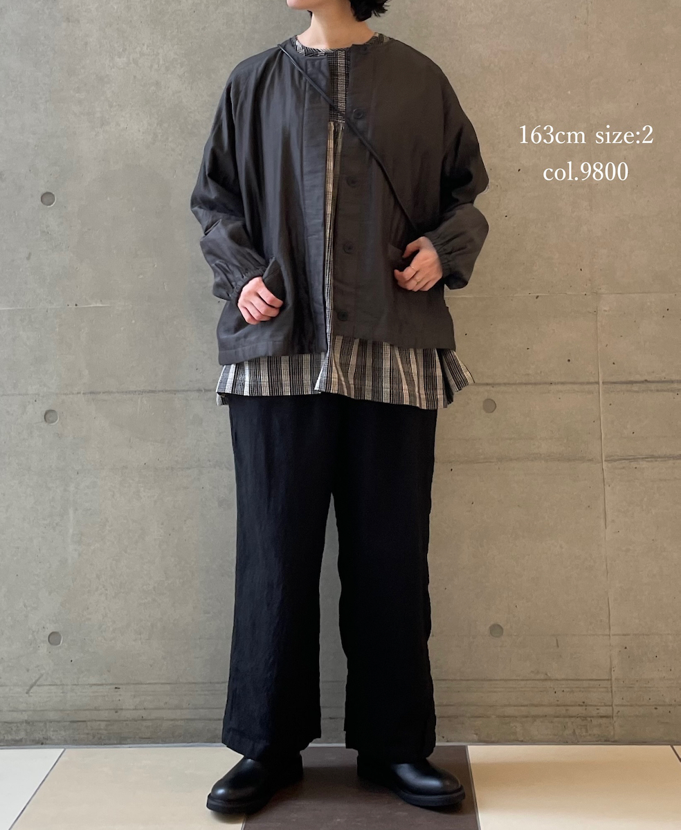 NMDS25542(ジャケット) QUILTED COTTON SILK RAGLAN STRING JACKET