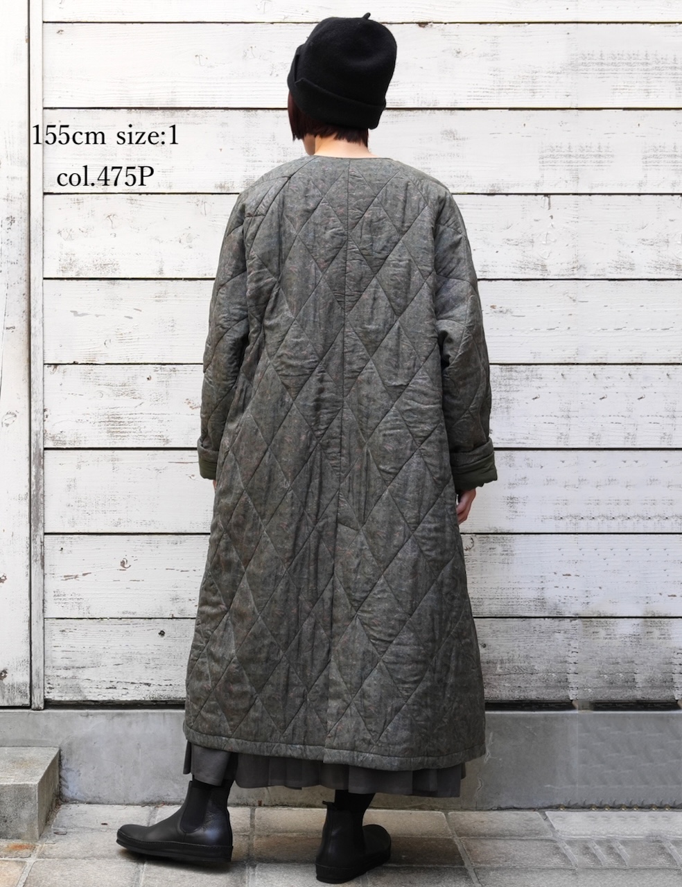 NMDS25571(コート) PADDED BANGALORE SILK PAISLEY PRINT C-NECK FRONT BUTTON COAT