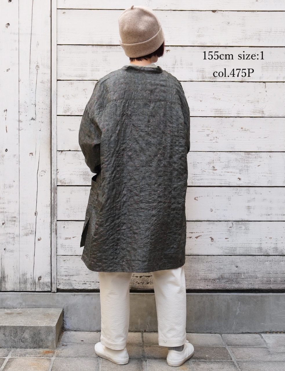 NMDS25575(シャツ) STITCHED BANGALORE SILK PAISLEY PRINT BANDED COLLAR SHIRT