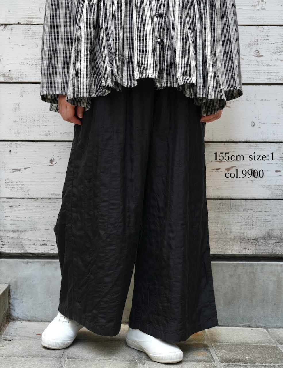 NMDS25584(パンツ) STITCHED BANGALORE SILK PLAIN EASY PANTS