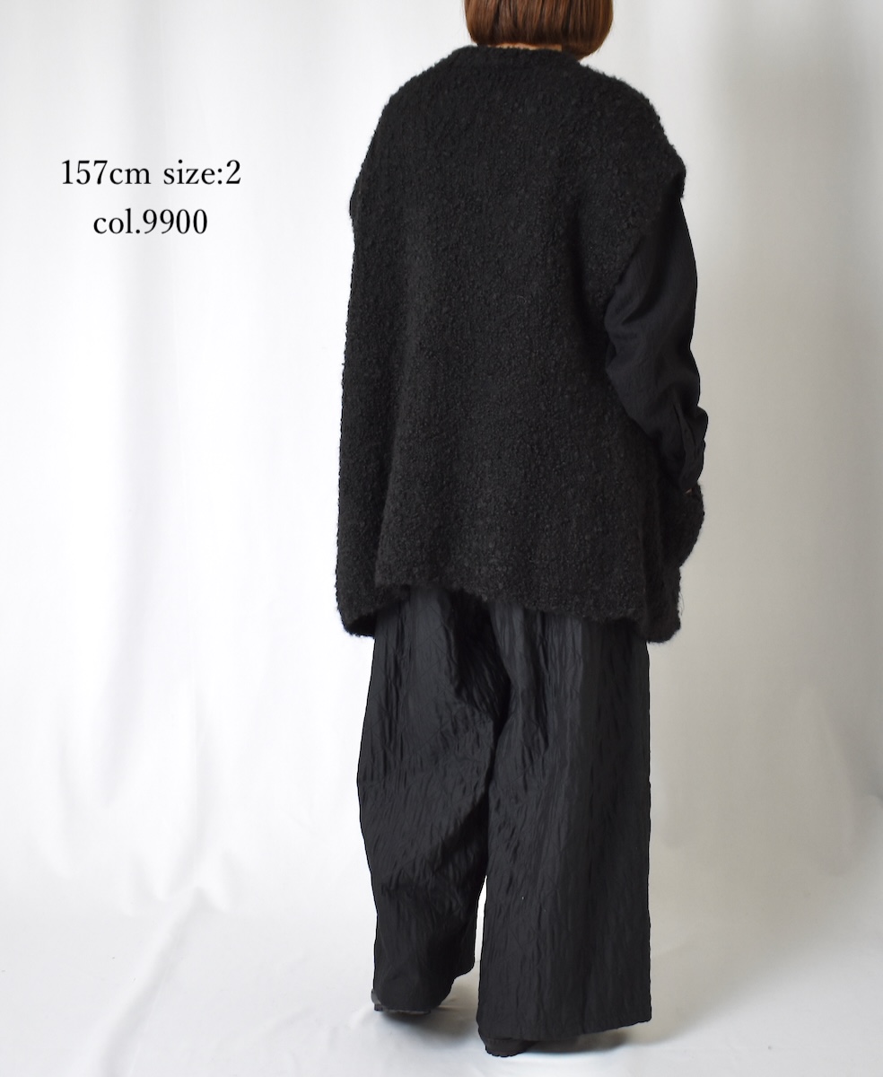 NMDS23523 (パンツ) QUILTED HANDWOVEN COTTON SILK PLAIN EASY PANTS