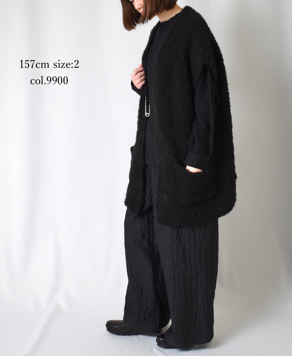 NMDS23523 (パンツ) QUILTED HANDWOVEN COTTON SILK PLAIN EASY PANTS