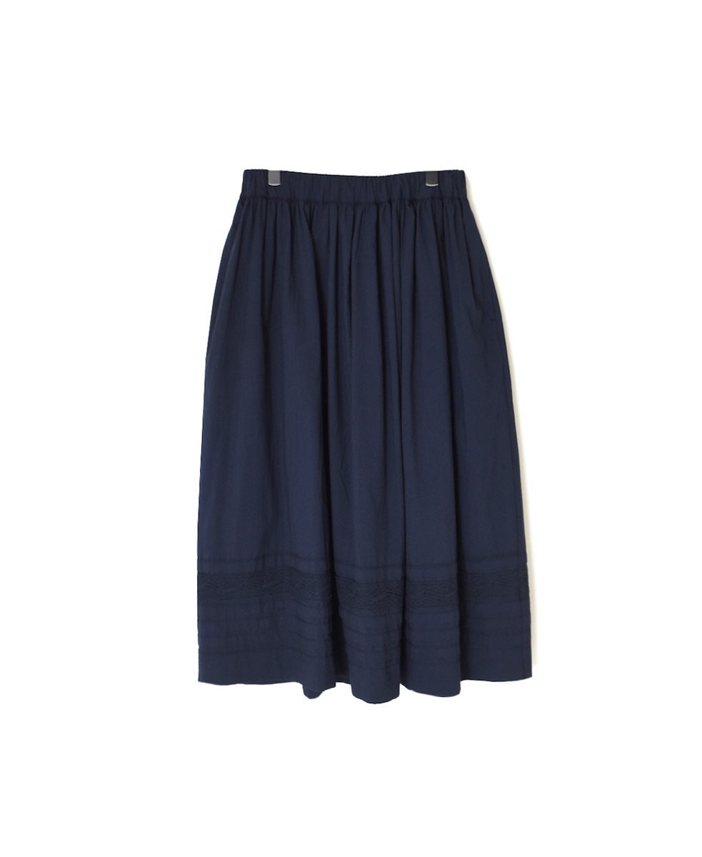 NSL25624(スカート) 60s CAMBRIC PLAIN WITH LACE GATHERED SKIRT