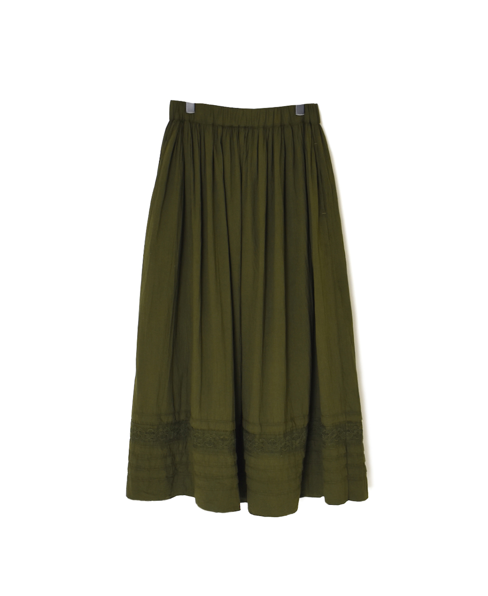 NSL25624(スカート) 60s CAMBRIC PLAIN WITH LACE GATHERED SKIRT