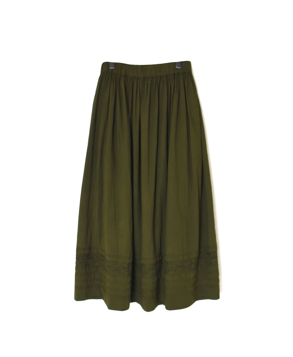 NSL25624(スカート) 60s CAMBRIC PLAIN WITH LACE GATHERED SKIRT