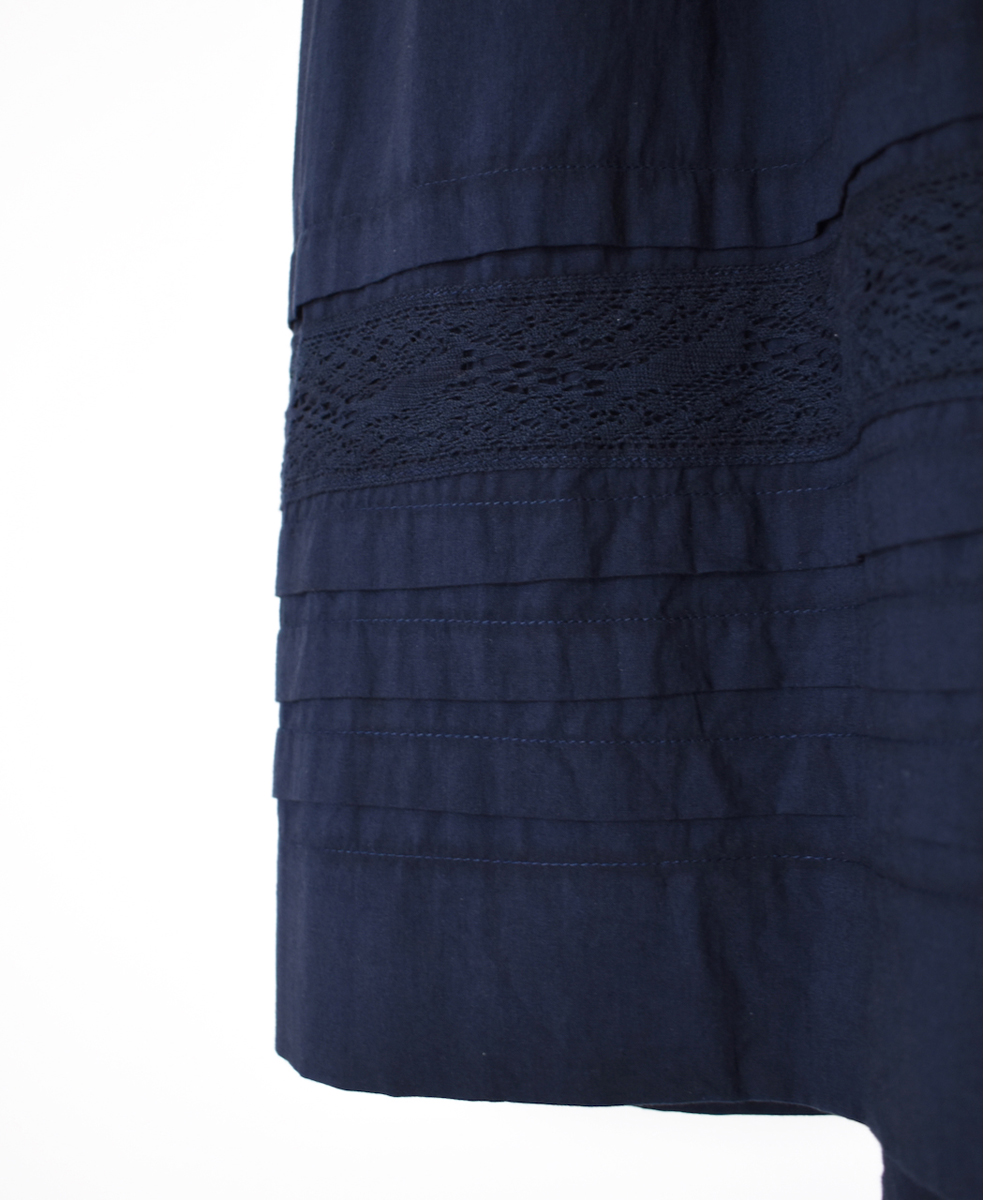 NSL25624(スカート) 60s CAMBRIC PLAIN WITH LACE GATHERED SKIRT