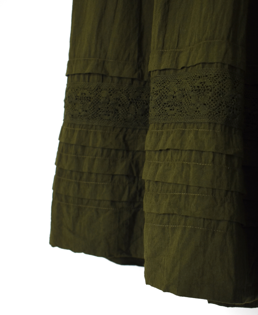 NSL25624(スカート) 60s CAMBRIC PLAIN WITH LACE GATHERED SKIRT