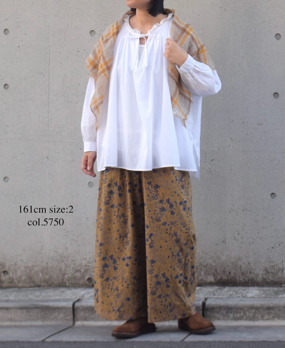 NSL25596(パンツ) 60s CAMBRIC FLOWER PRINT WIDE EASY PANTS