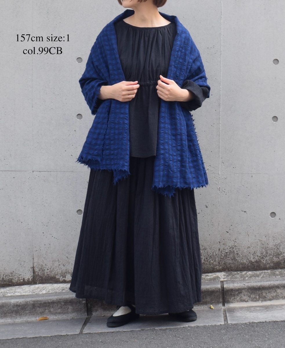 NSL25611(スモック) COTTON DOBIE DOT PATCHWORK 2WAY GATHERED SMOCK