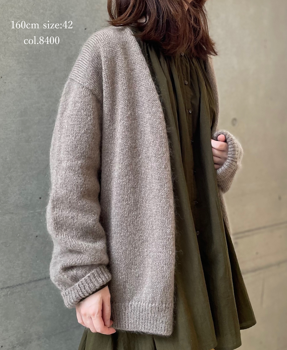 CHT2552(カーディガン) MOHAIR NO-BUTTON CARDIGAN