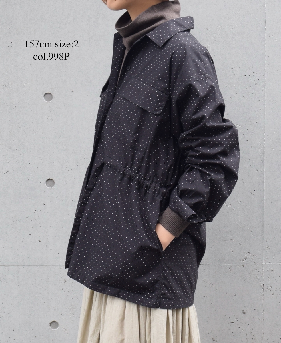 NSL25531(シャツ) 40s POPLIN DOT PRINT REGULAR COLLAR FLAP POCKET SHIRT