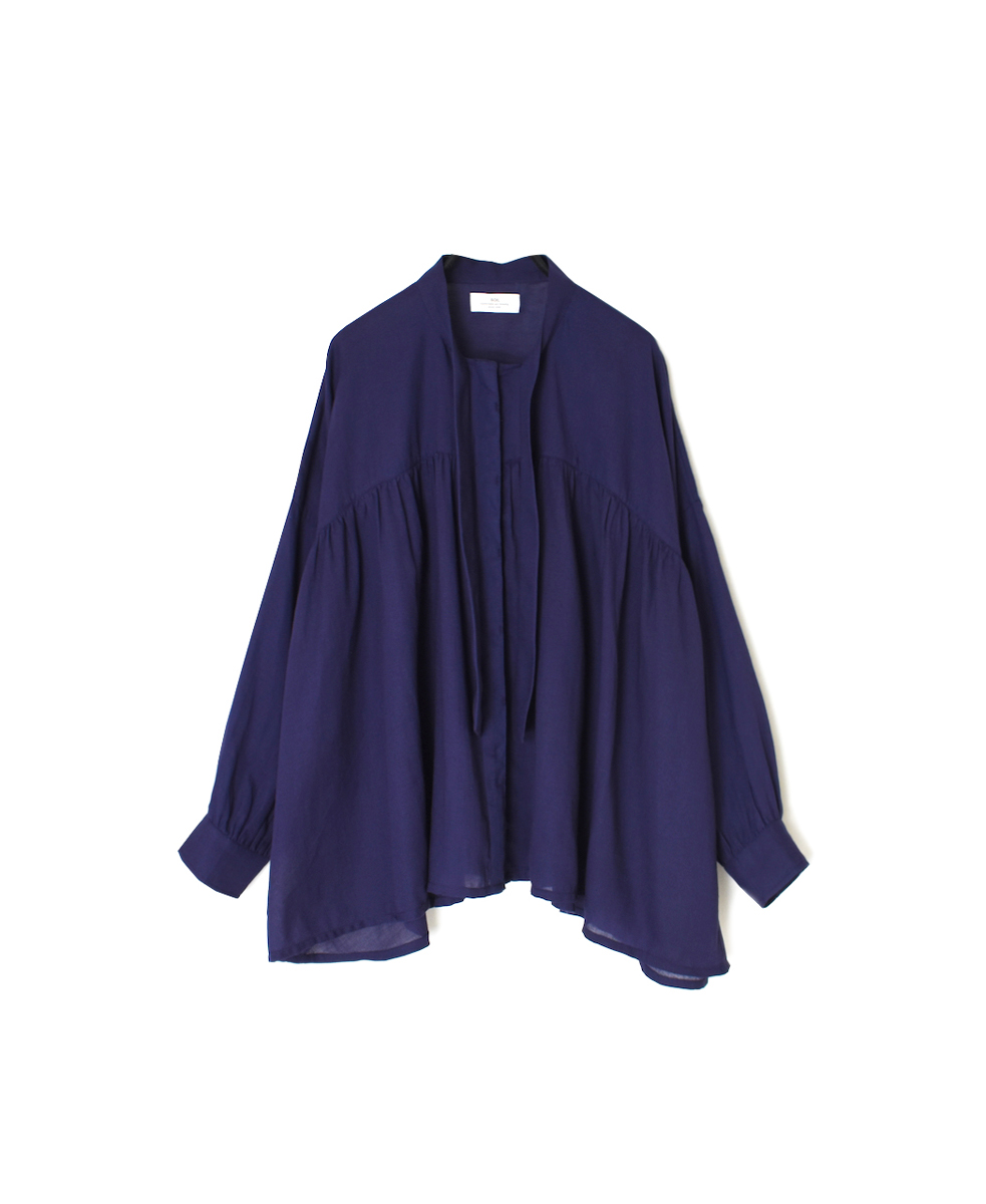 NSL25602(シャツ) 60s COTTON TWILL PLAIN TAI GATHERED FRONT SHIRT