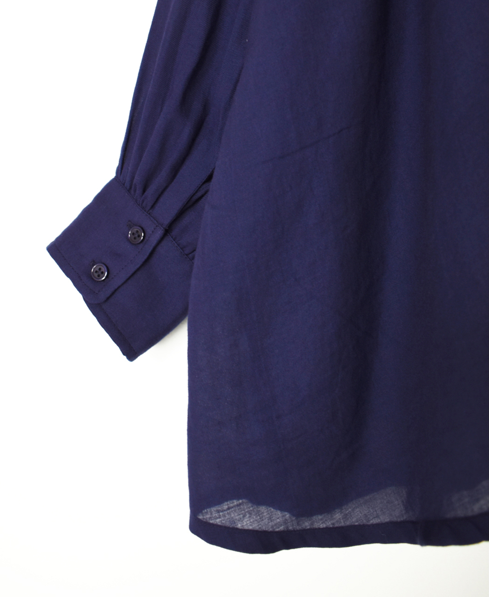 NSL25602(シャツ) 60s COTTON TWILL PLAIN TAI GATHERED FRONT SHIRT