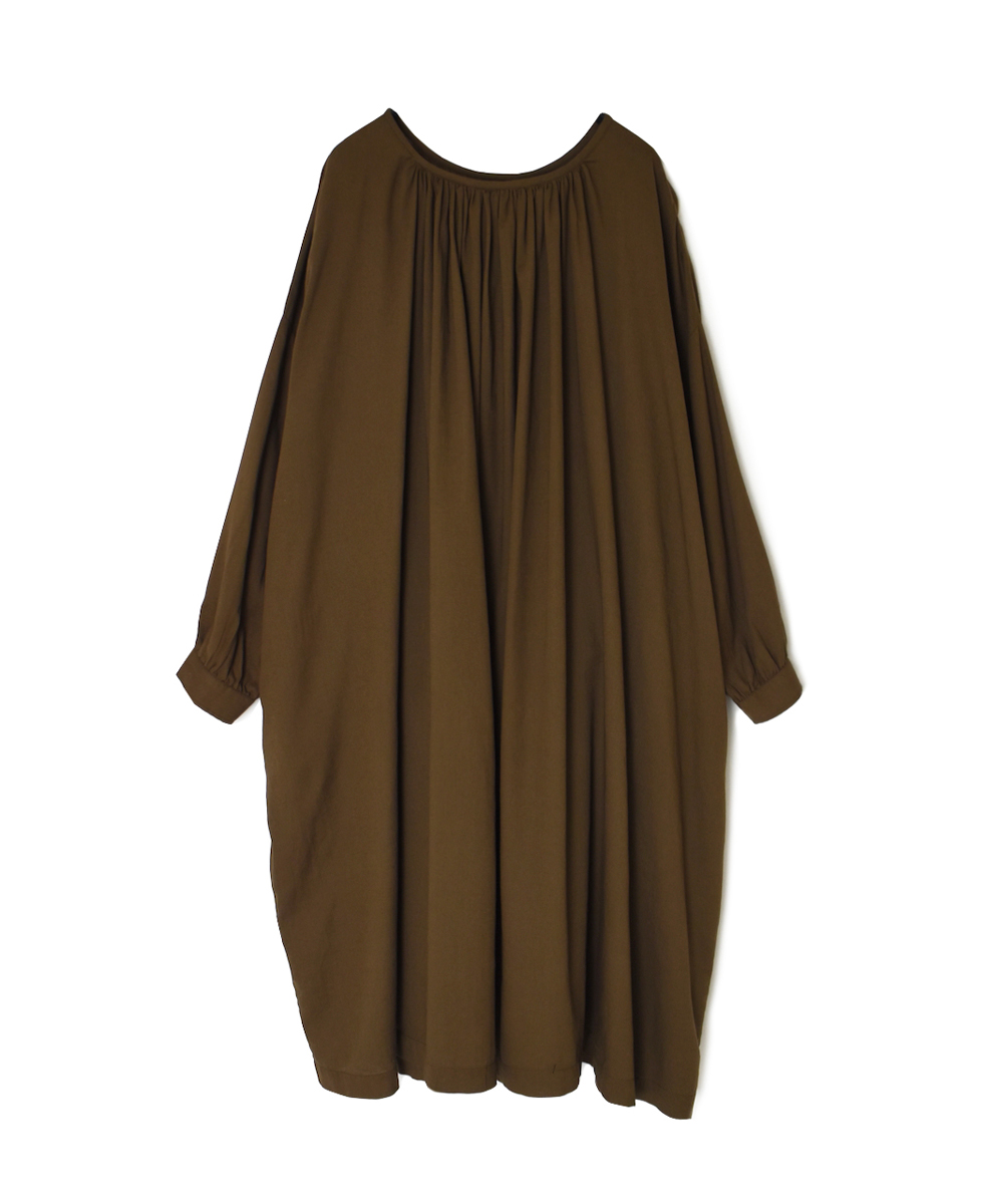 NSL25603(ワンピース) 60s COTTON TWILL PLAIN GATHERED SMOCK DRESS