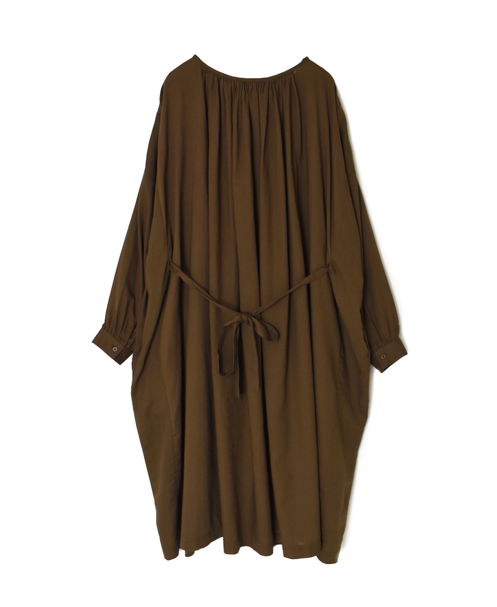 NSL25603(ワンピース) 60s COTTON TWILL PLAIN GATHERED SMOCK DRESS