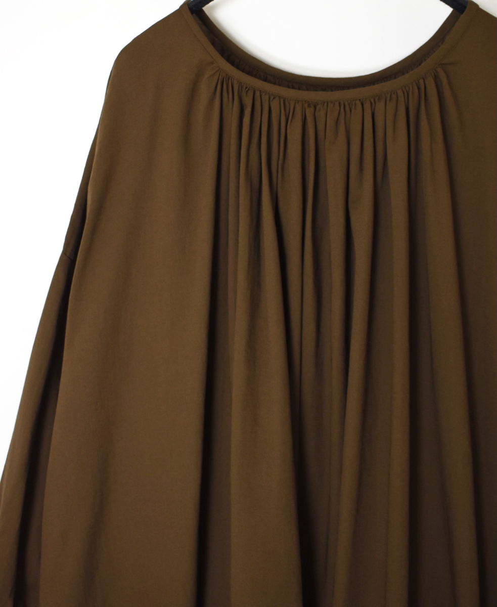 NSL25603(ワンピース) 60s COTTON TWILL PLAIN GATHERED SMOCK DRESS