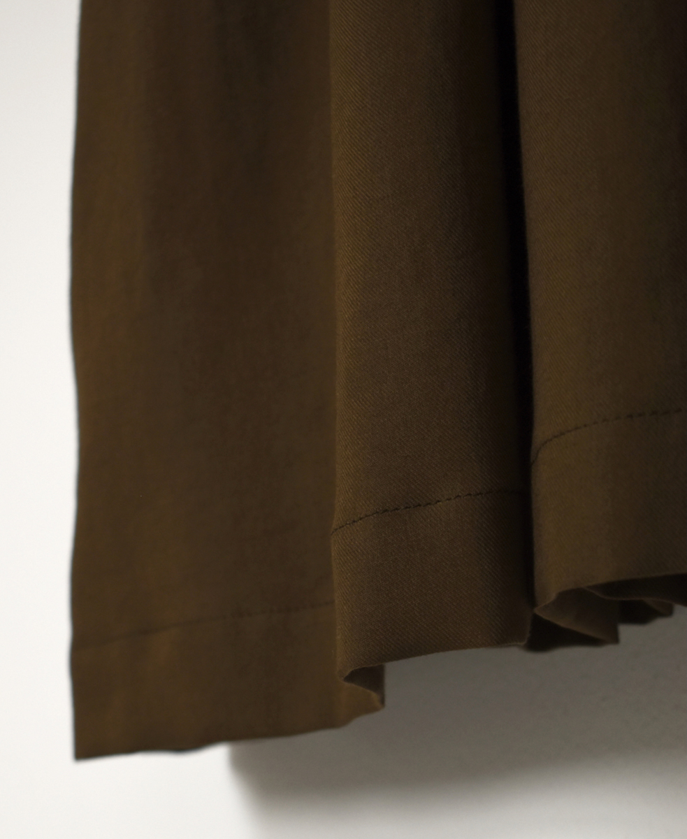 NSL25604(ワンピース) 60s COTTON TWILL PLAIN TAI GATHERED FRONT SHIRT DRESS