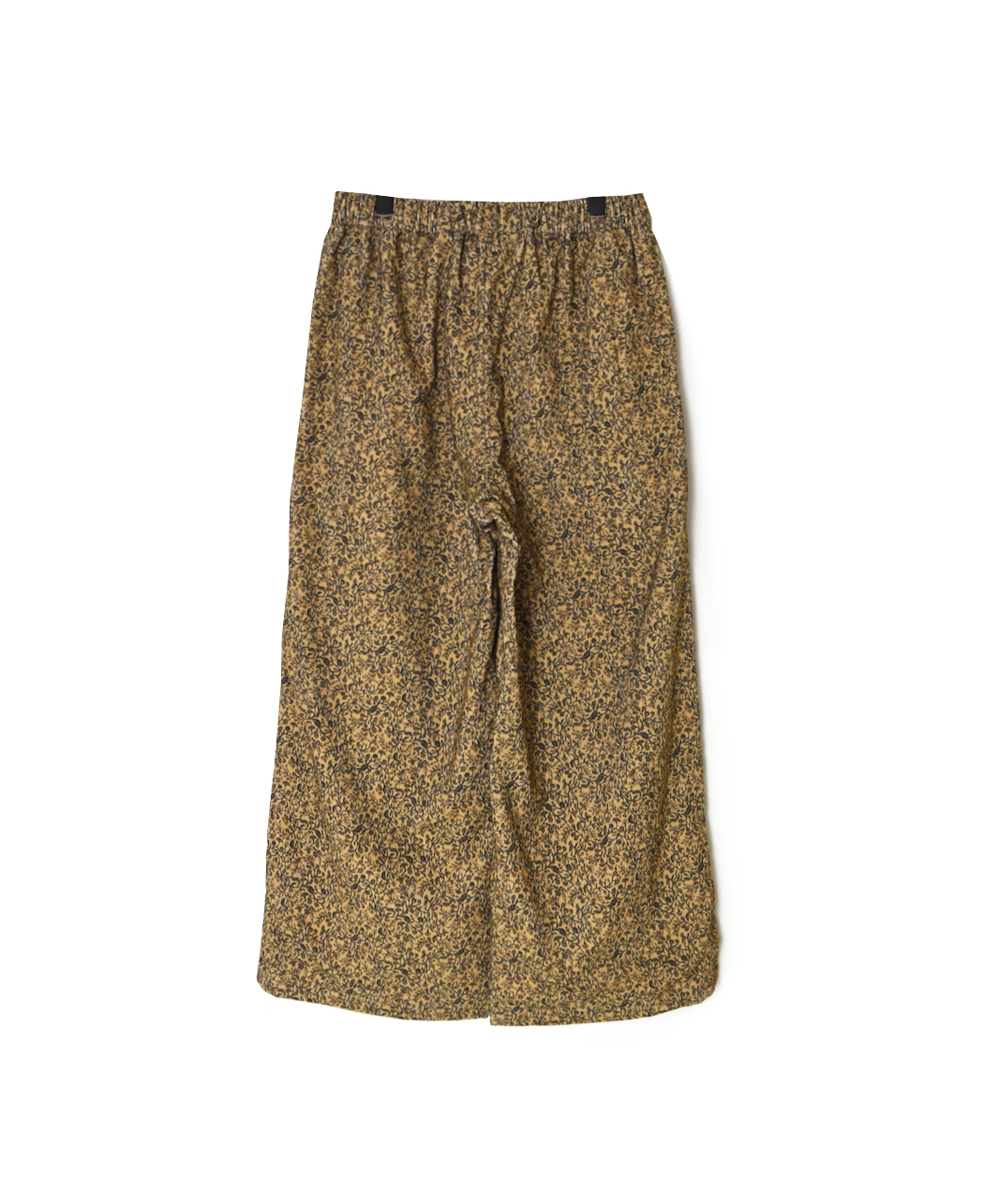 NSL25586(パンツ) CORDUROY SMALL FLOWER PRINT WIDE EASY PANTS