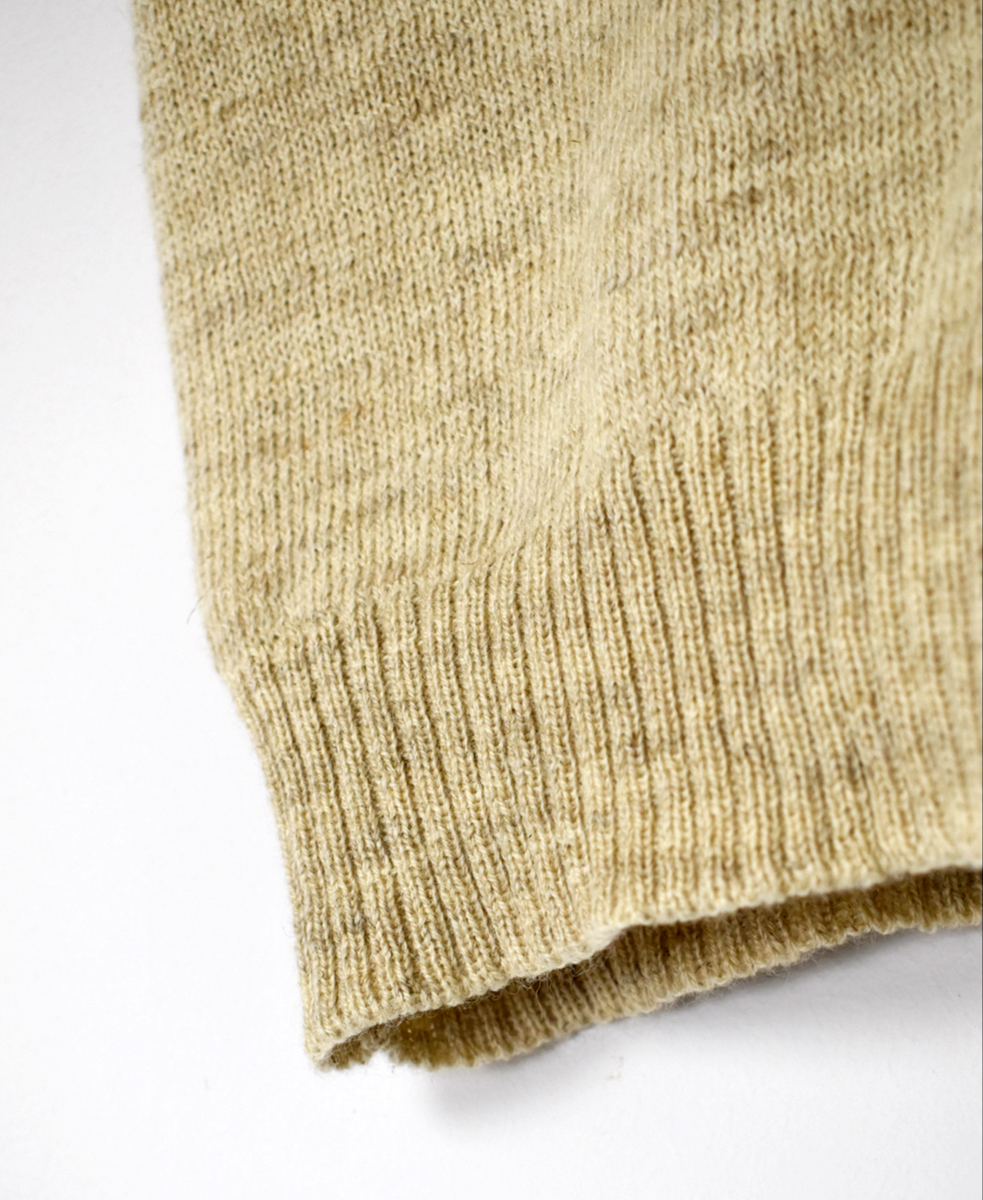 GNSL25513(ベスト) 7GG 1PLY SHETLAND WOOL/LINEN V-NECK 1BUTTON VEST