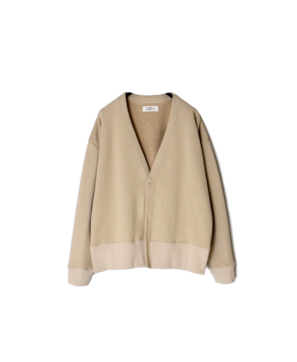  GNSL25542(カーディガン) COMBED COTTON FRENCH TERRY V-NECK 1BUTTON CARDIGAN