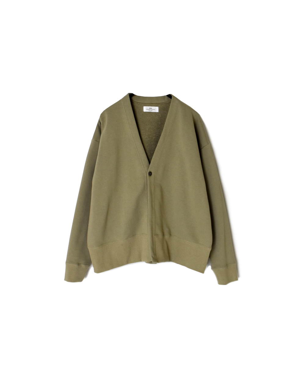  GNSL25542(カーディガン) COMBED COTTON FRENCH TERRY V-NECK 1BUTTON CARDIGAN