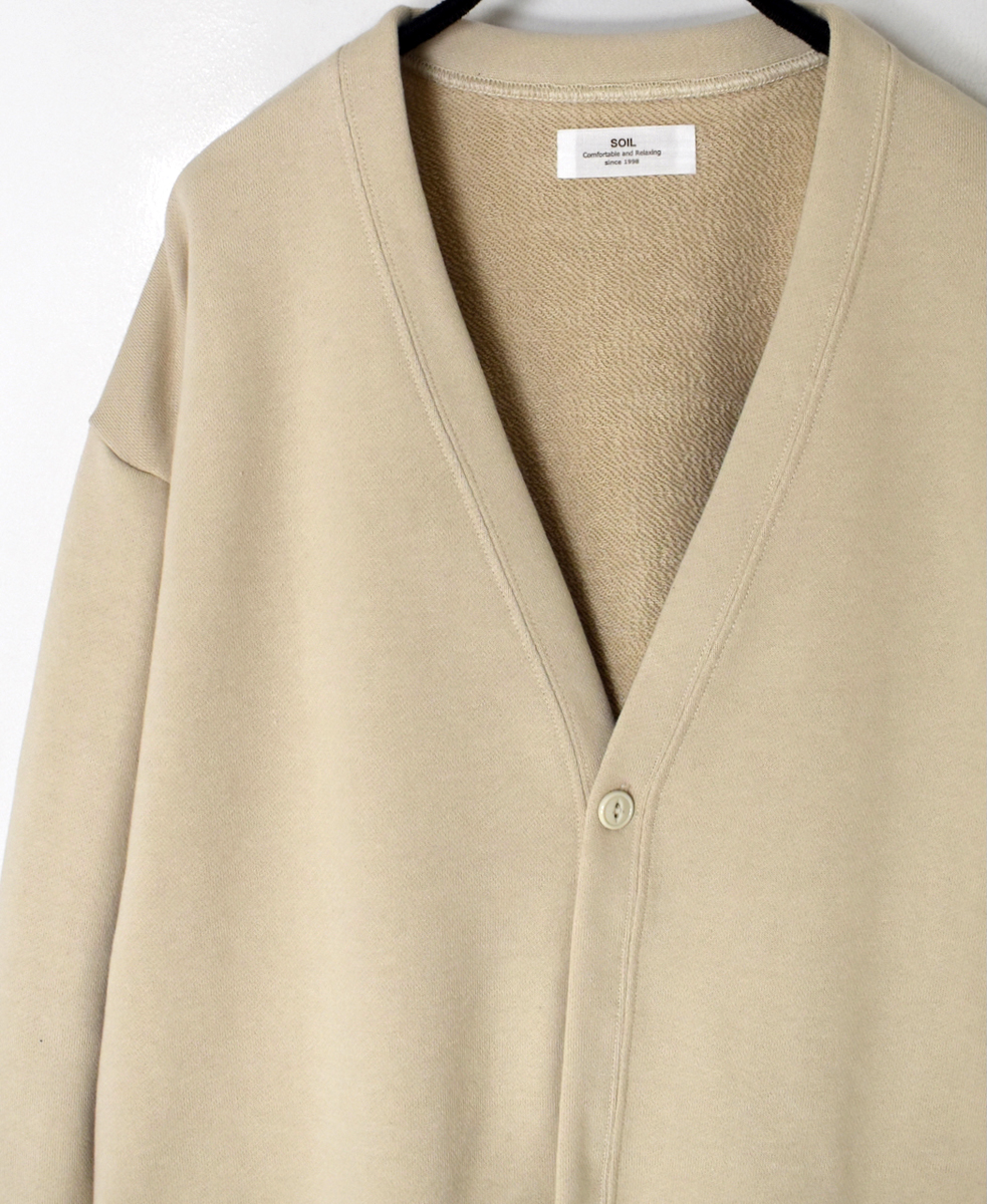  GNSL25542(カーディガン) COMBED COTTON FRENCH TERRY V-NECK 1BUTTON CARDIGAN