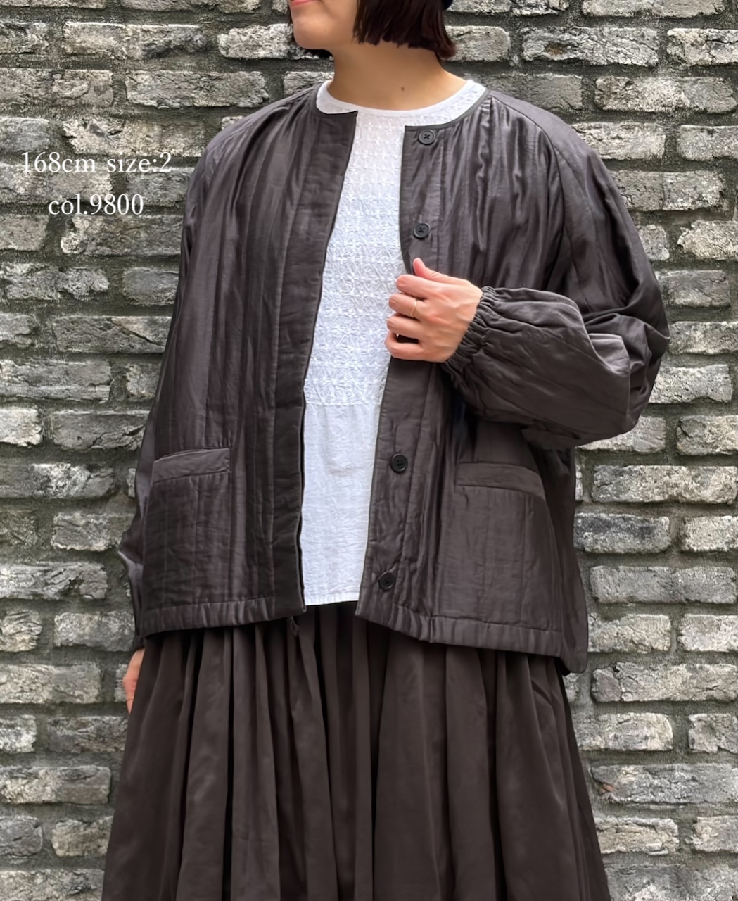 NMDS25542(ジャケット) QUILTED COTTON SILK RAGLAN STRING JACKET