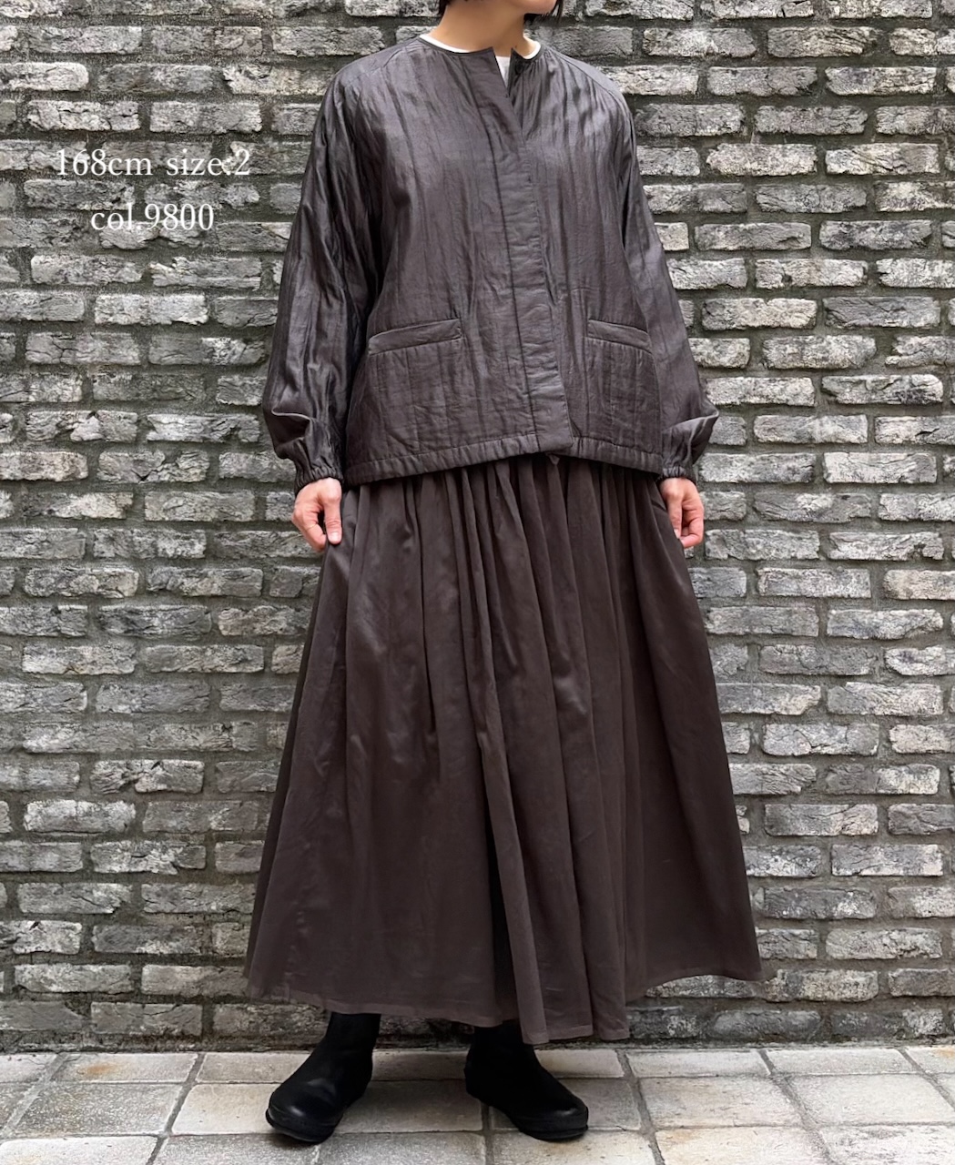 NMDS25542(ジャケット) QUILTED COTTON SILK RAGLAN STRING JACKET