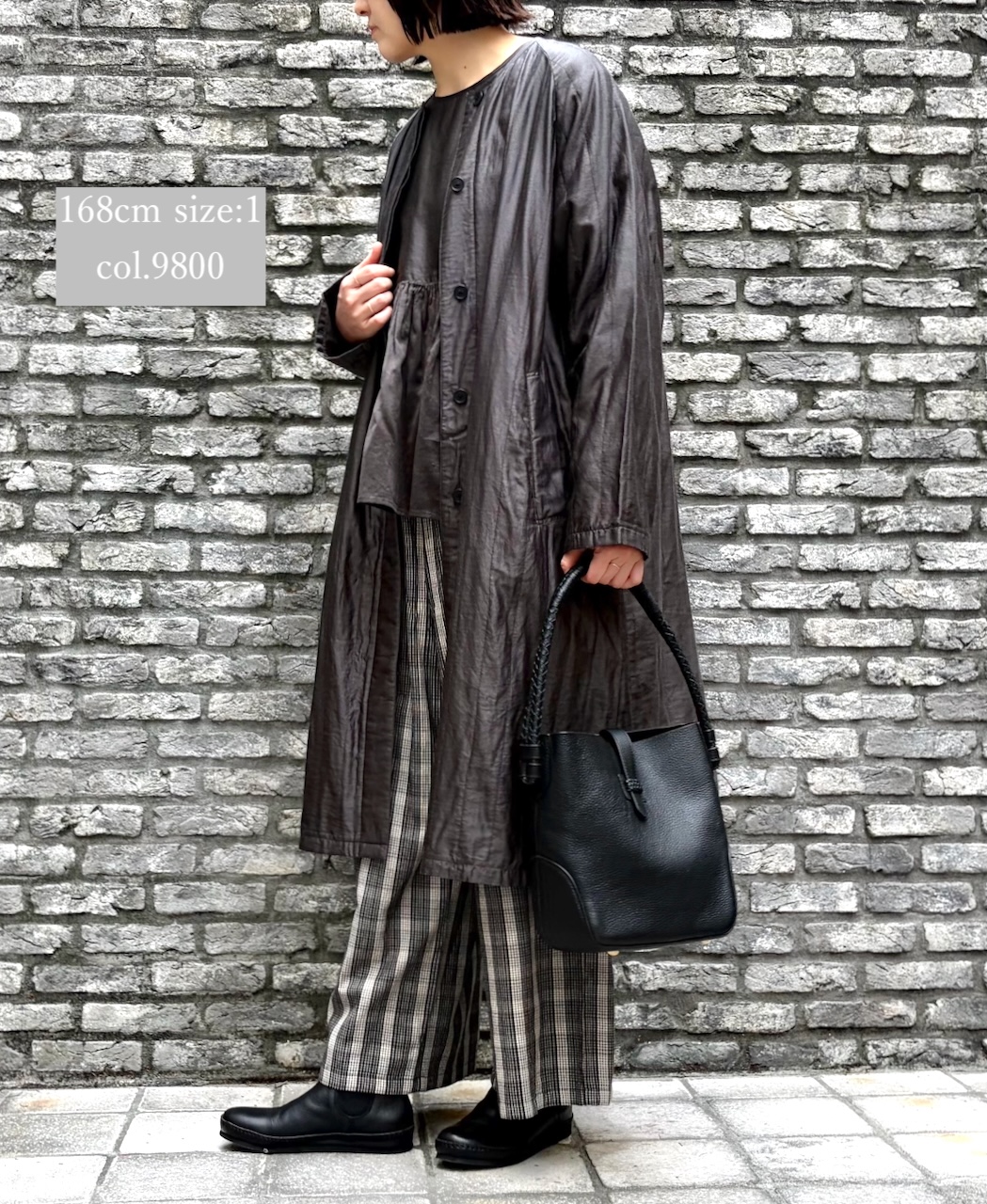 NMDS25541(コート) QUILTED COTTON SILK RAGLAN COAT WITH VERTICAL STITCH