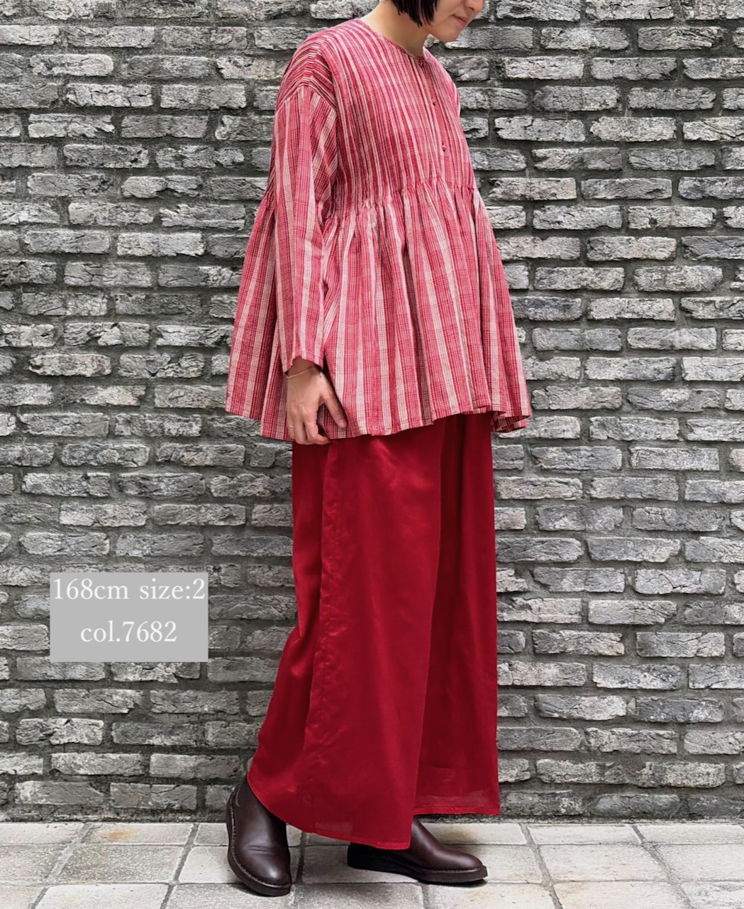 NMDS25546(パンツ) PLAIN COTTON SILK EASY PANTS