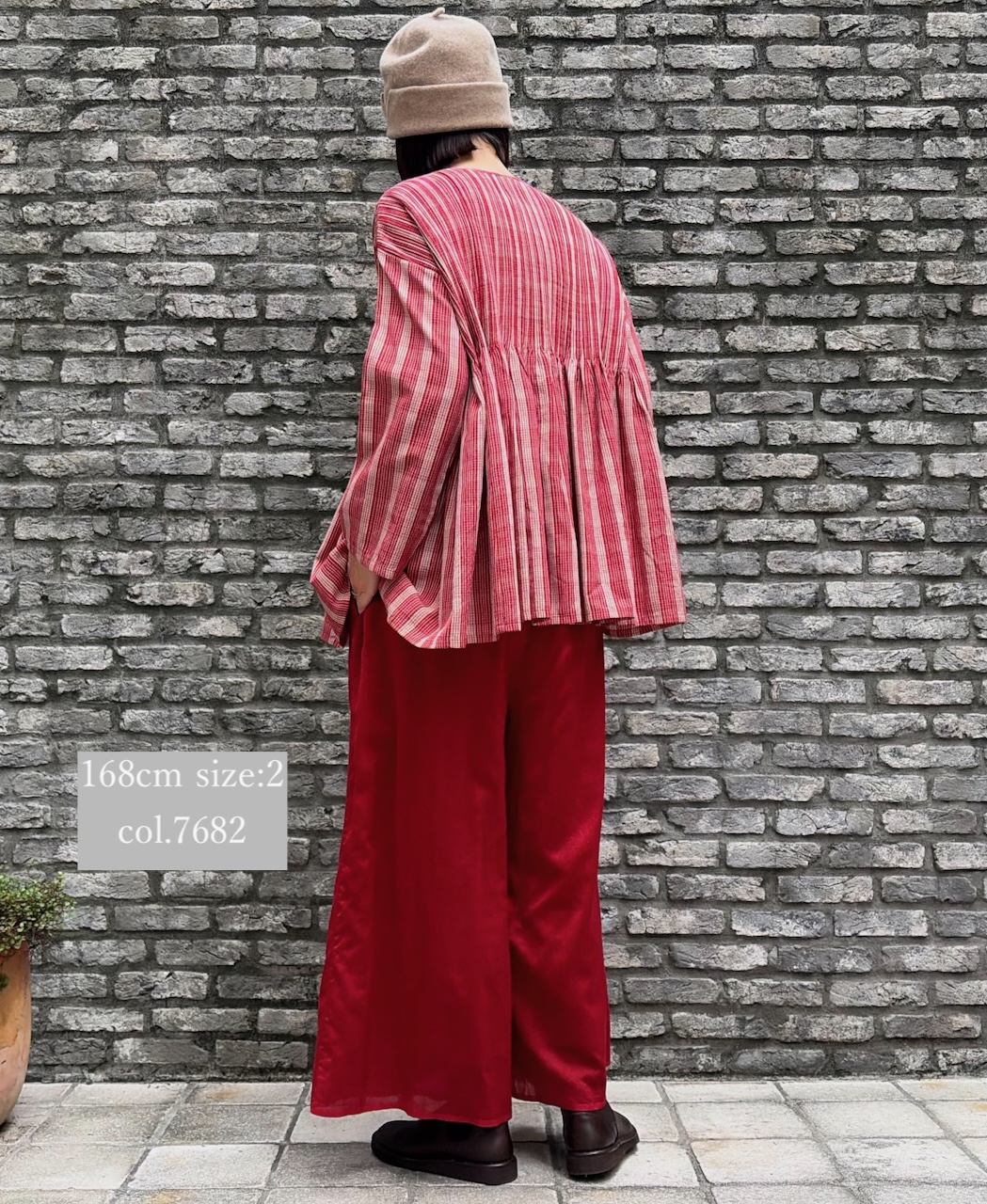 NMDS25546(パンツ) PLAIN COTTON SILK EASY PANTS