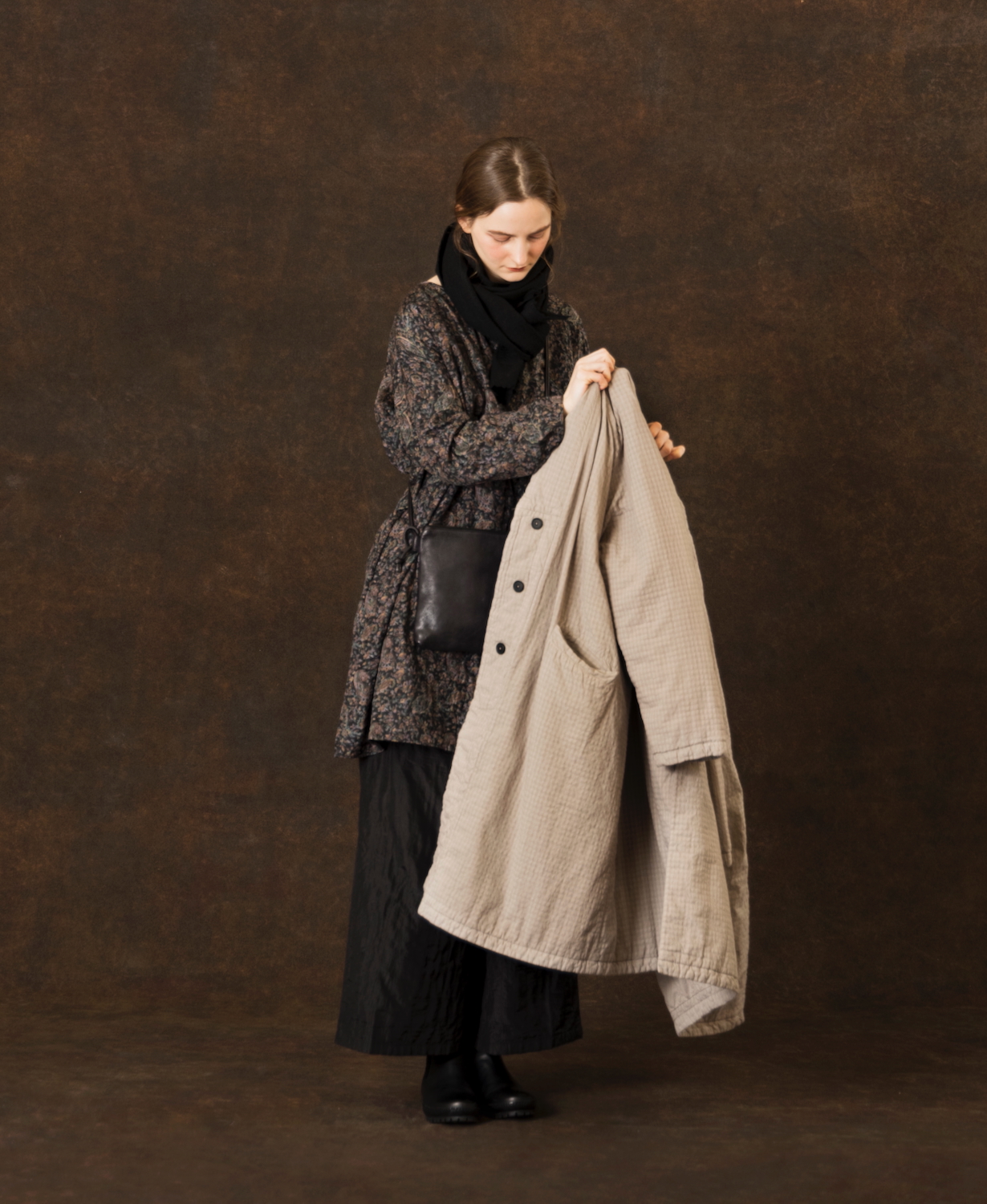 NMDS25573(チュニック) STITCHED BANGALORE SILK PAISLEY PRINT DROP SHOULDER TUNIC