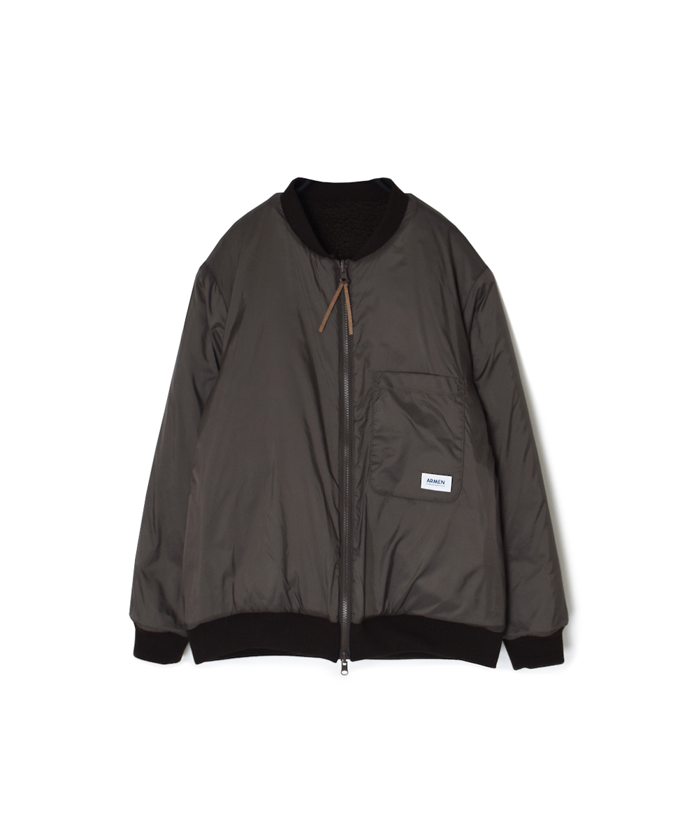 ADNAM2553(ジャケット) REVERSIBLE ZIP-UP FLEECE RIB COLLAR JACKET