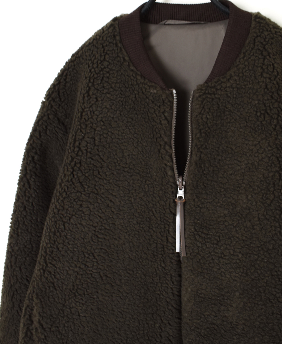 ADNAM2553(ジャケット) REVERSIBLE ZIP-UP FLEECE RIB COLLAR JACKET