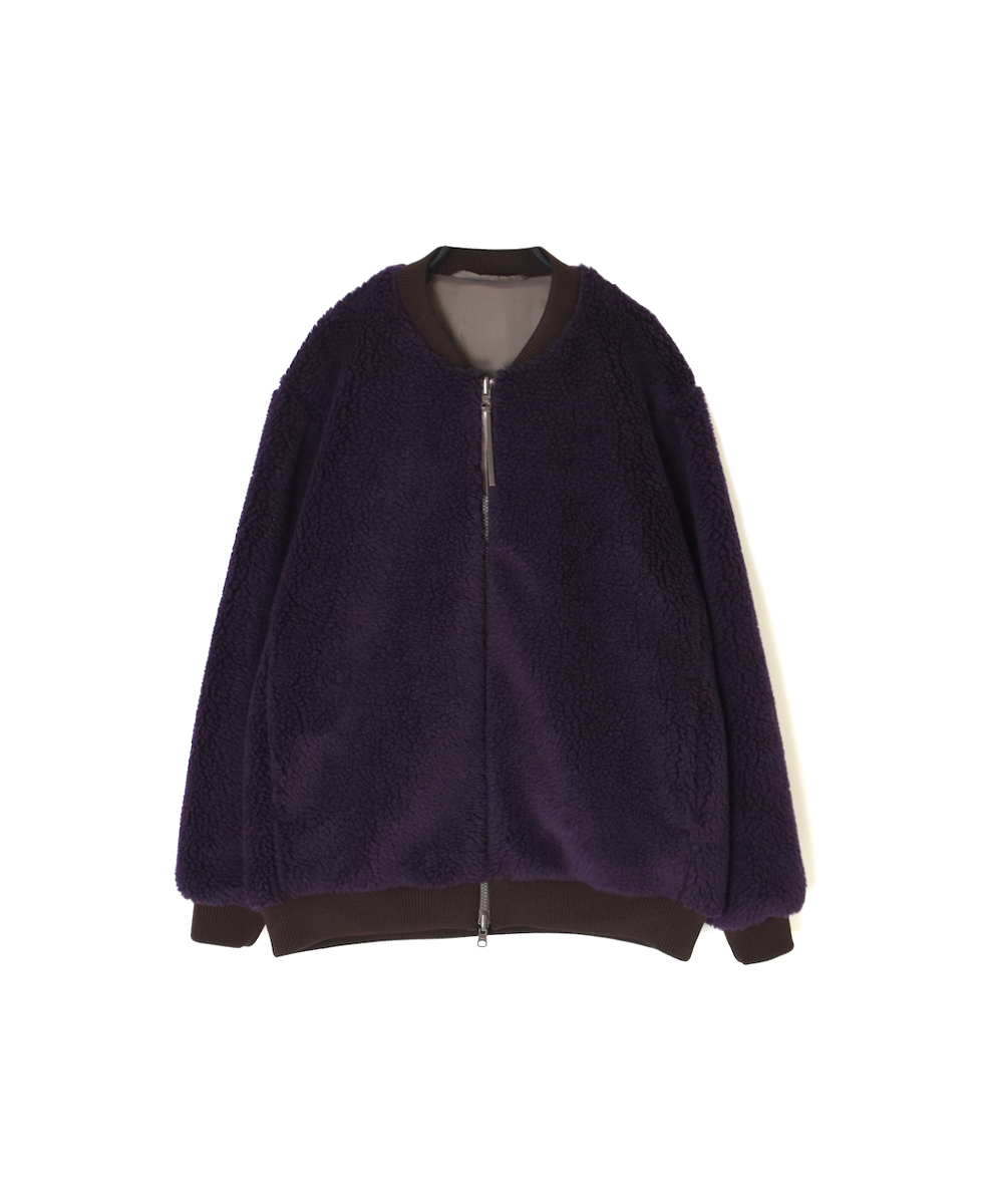 ADNAM2553(ジャケット) REVERSIBLE ZIP-UP FLEECE RIB COLLAR JACKET