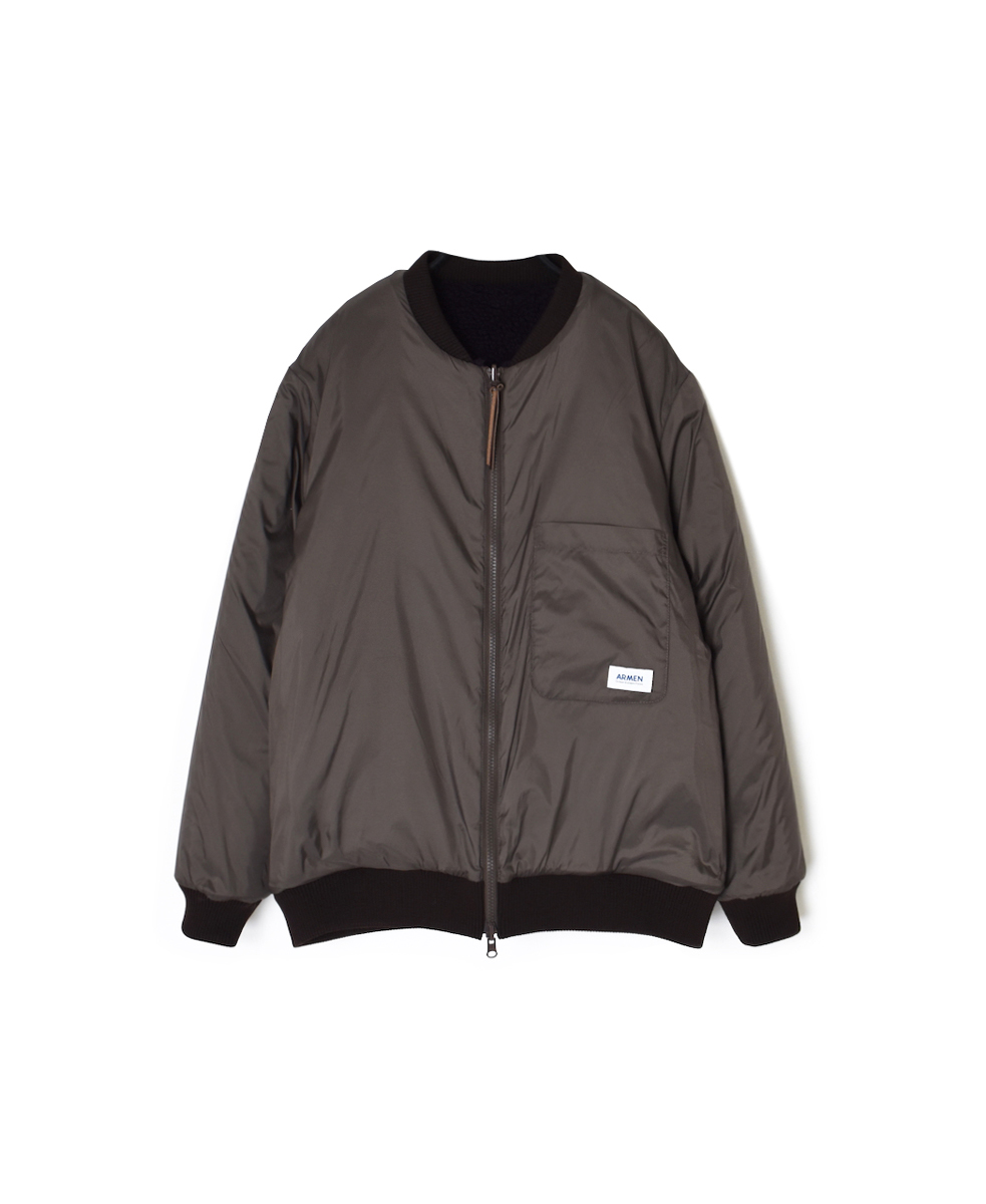 ADNAM2553(ジャケット) REVERSIBLE ZIP-UP FLEECE RIB COLLAR JACKET