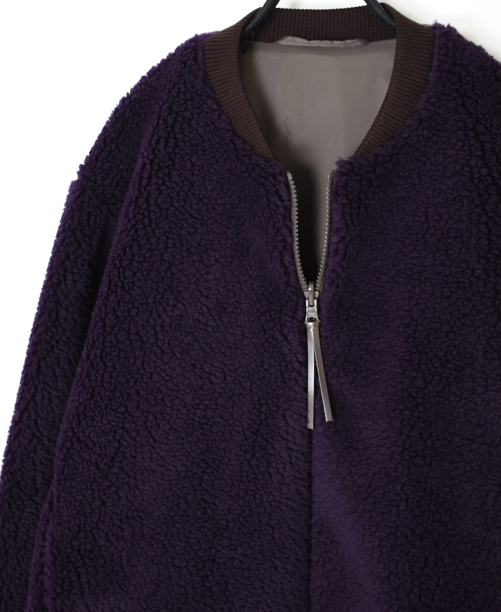 ADNAM2553(ジャケット) REVERSIBLE ZIP-UP FLEECE RIB COLLAR JACKET