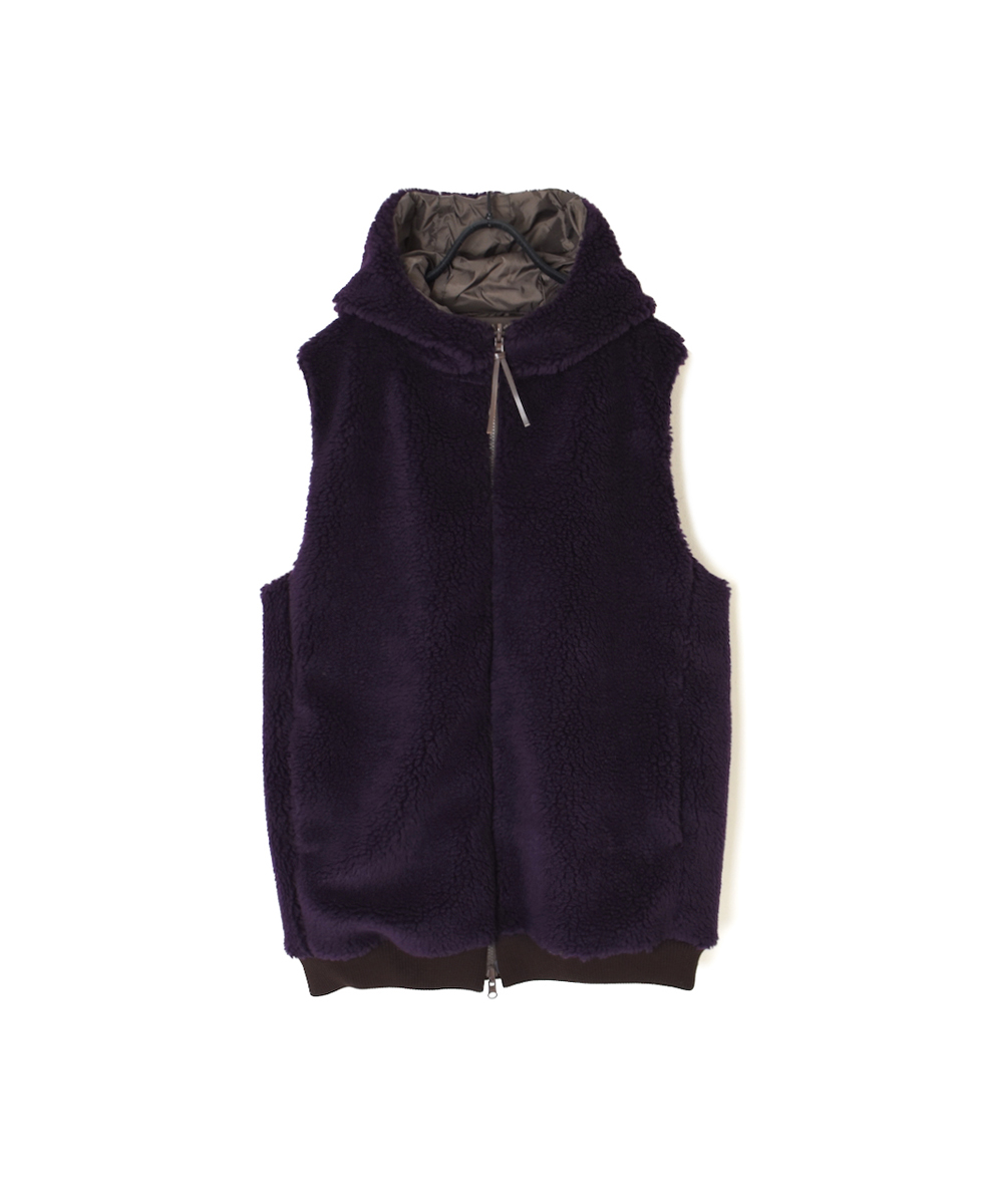 ADNAM2552(ベスト) REVERSIBLE ZIP-UP FLEECE HOODED VEST