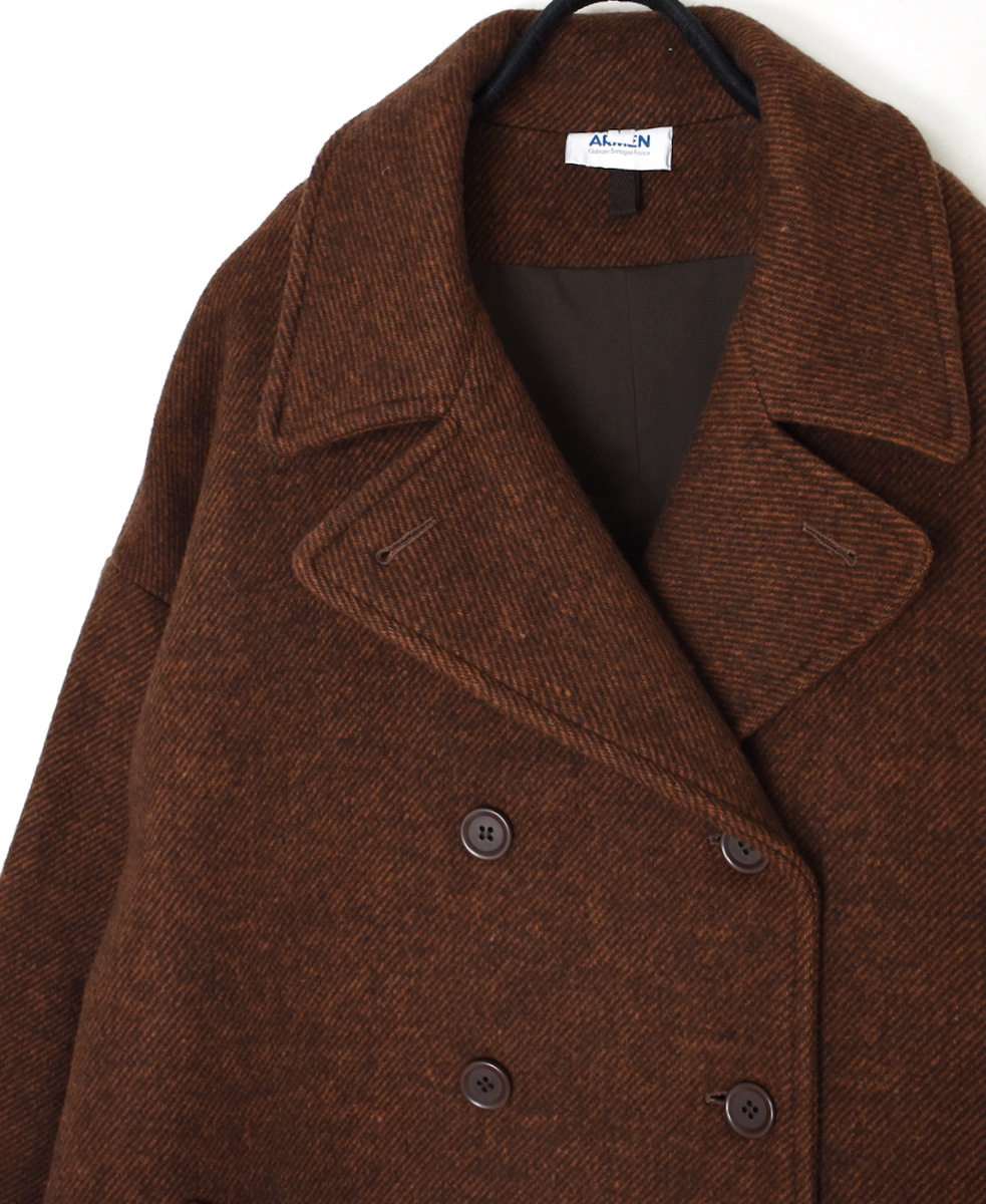 PNAM2551P(コート) OVERSIZE MIDI PEA COAT WITH LINING