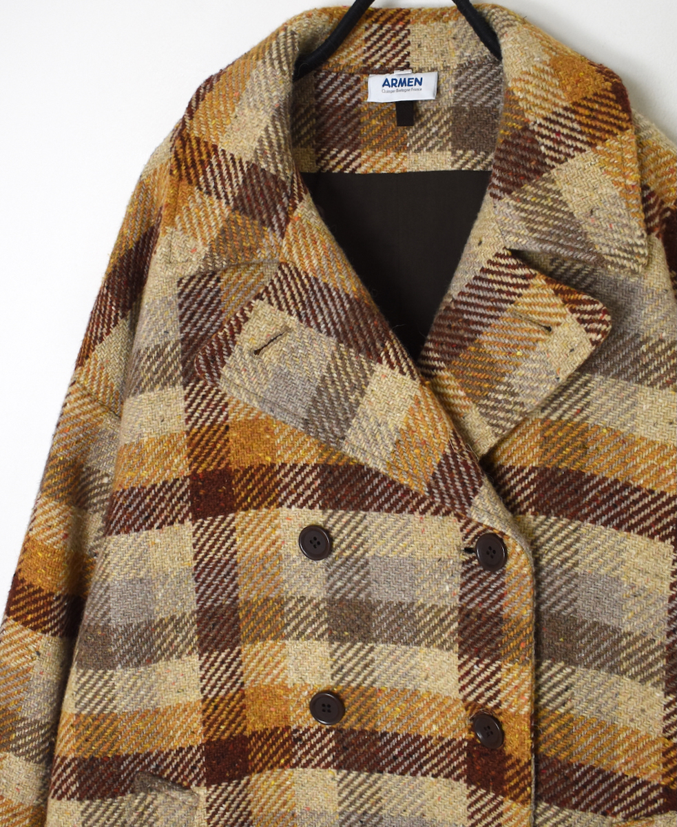 PNAM2551C(コート) OVERSIZE MIDI PEA COAT WITH LINING