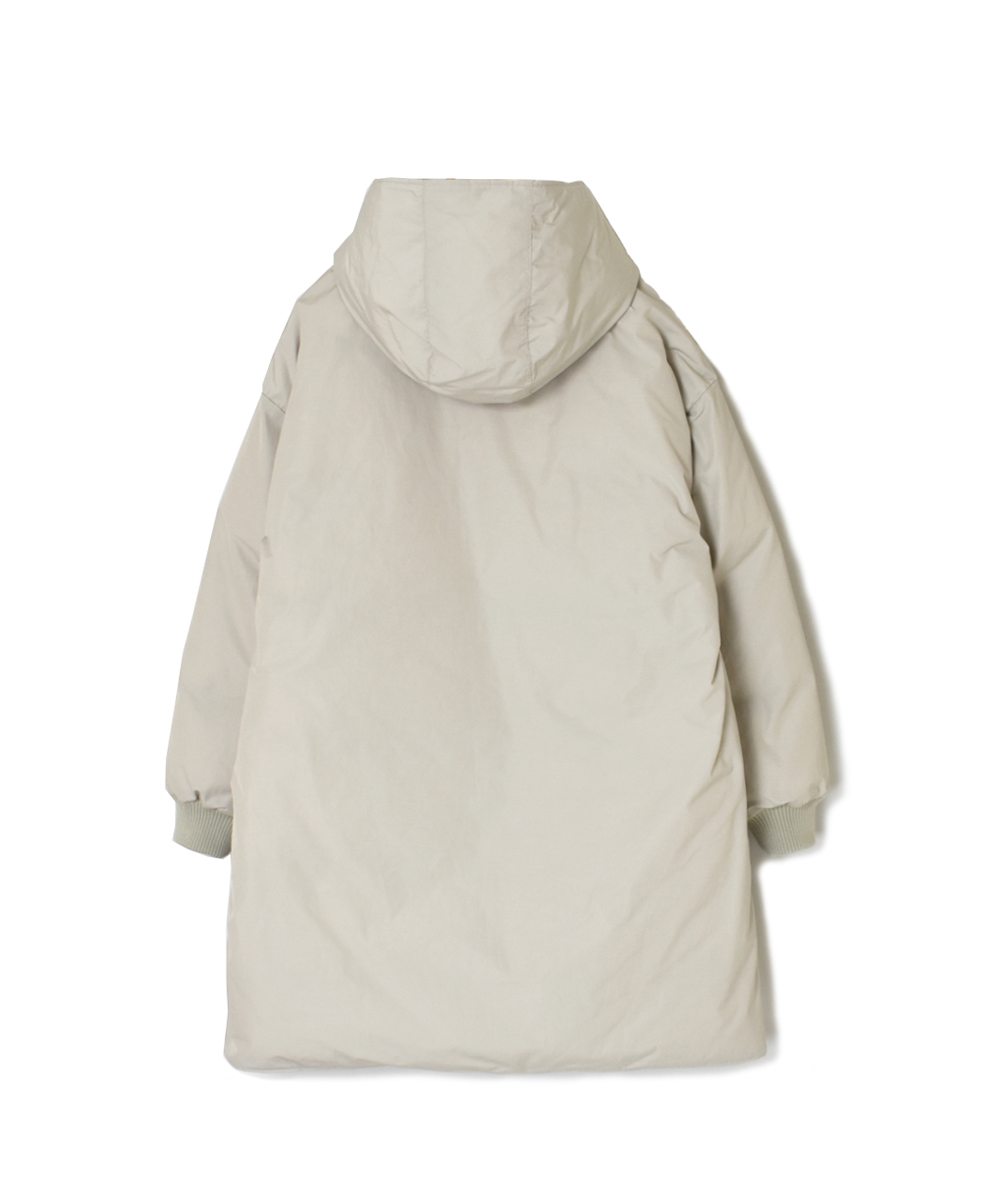 NAM2463 (コート) POLY×COTTON REVERSIBLE DOWN SNAP FRONT HOODED MIDI COAT