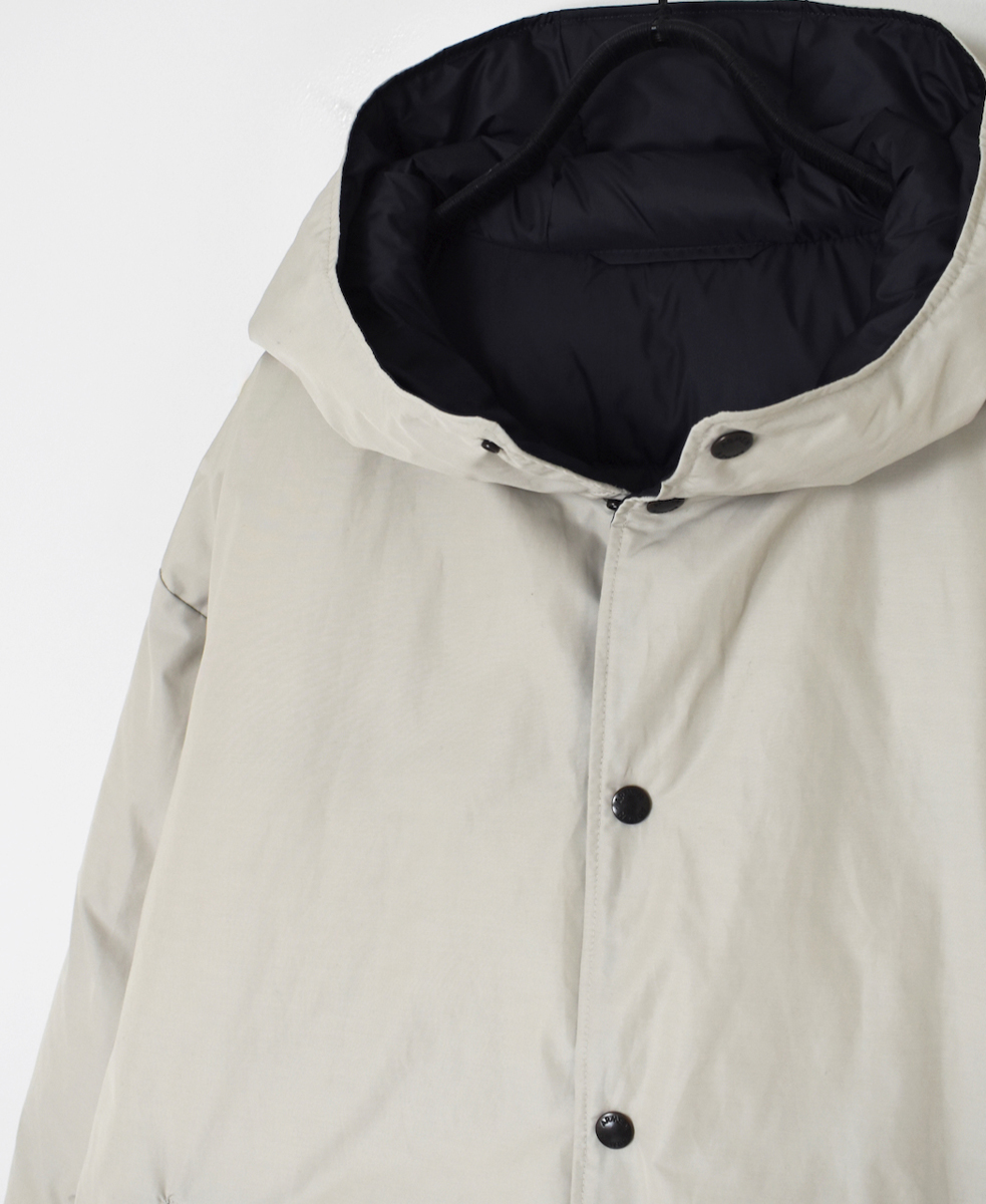 NAM2463 (コート) POLY×COTTON REVERSIBLE DOWN SNAP FRONT HOODED MIDI COAT