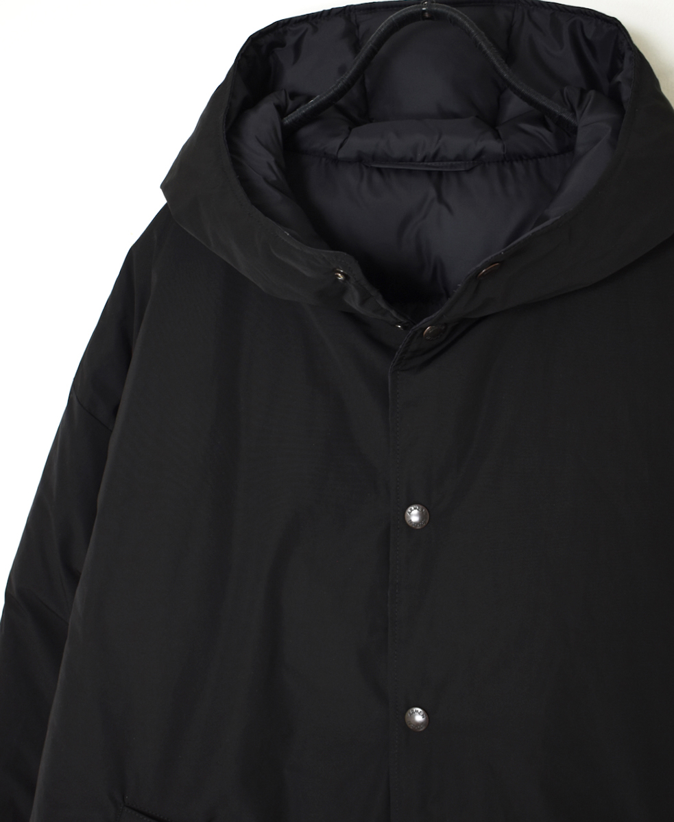 NAM2463 (コート) POLY×COTTON REVERSIBLE DOWN SNAP FRONT HOODED MIDI COAT