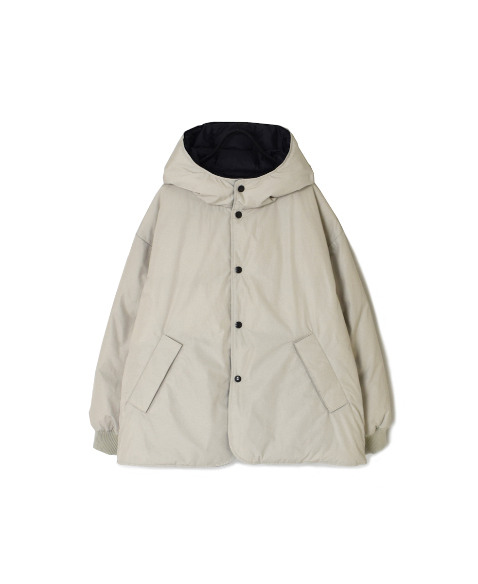 NAM2462(ジャケット) POLY×COTTON REVERSIBLE DOWN SNAP FRONT HOODED JACKET
